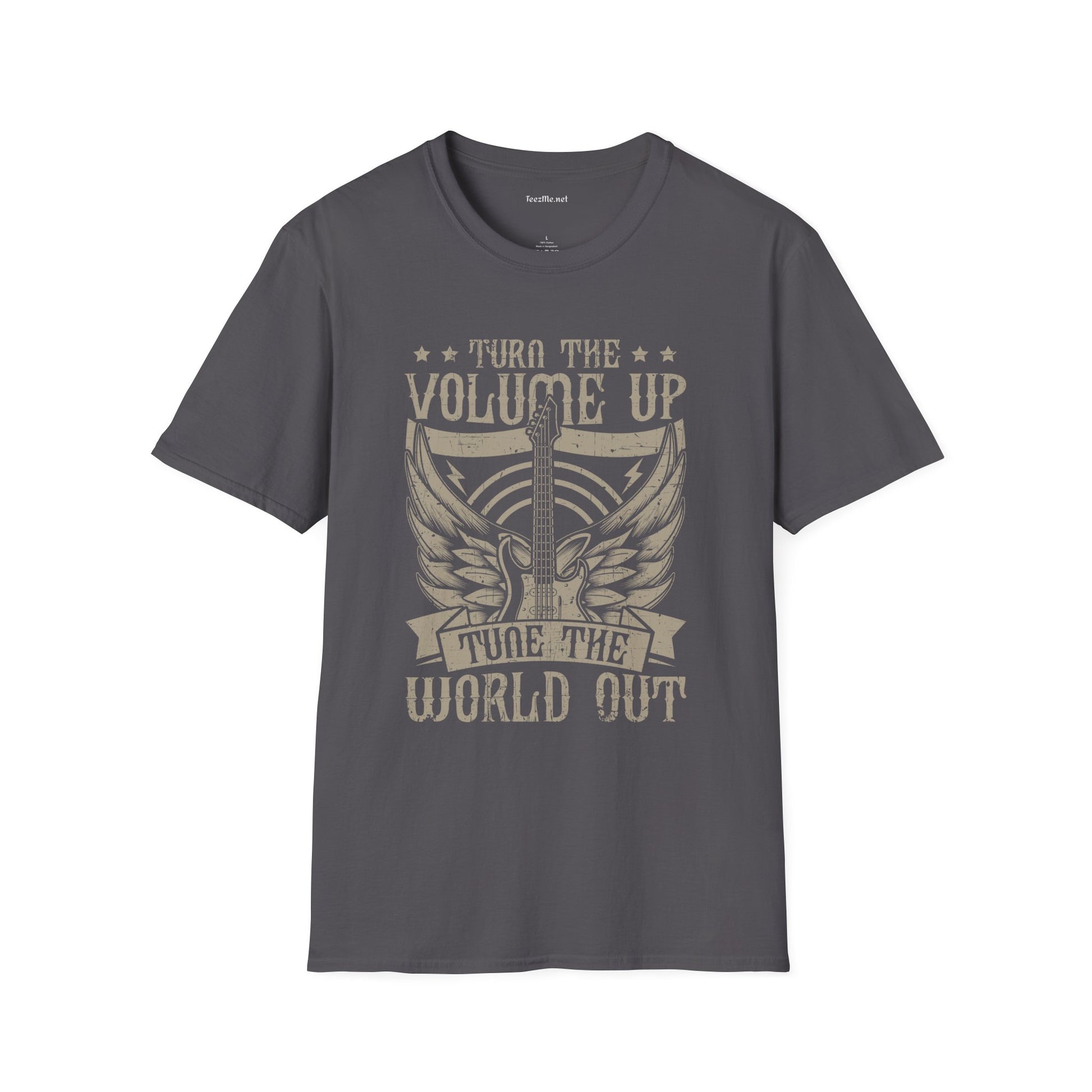 Turn the Volume Up Unisex SoftStyle T-Shirt 100% Cotton Graphic Music