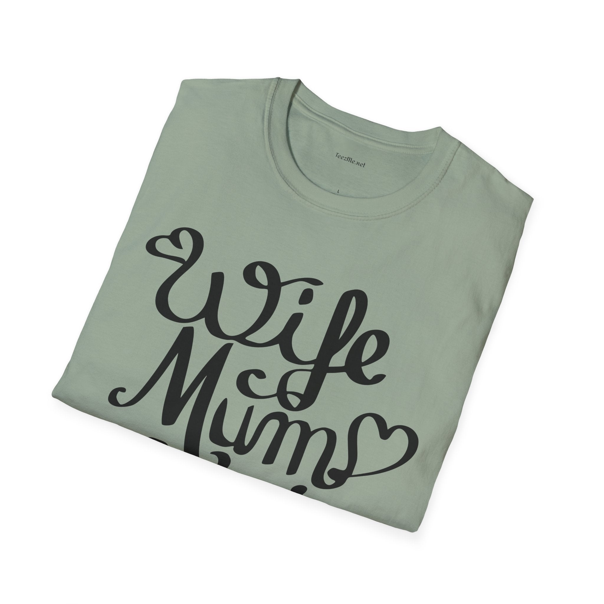 Wife Mum Boss - Unisex Softstyle T-Shirt 100% Cotton Graphic