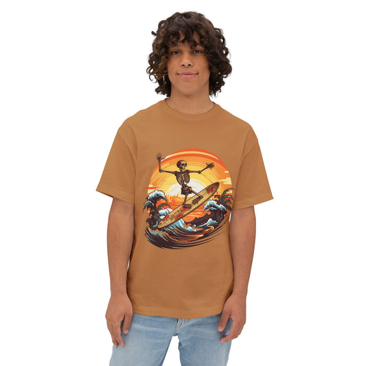 Skeleton Surfing1 - Unisex Oversized Boxy Tee