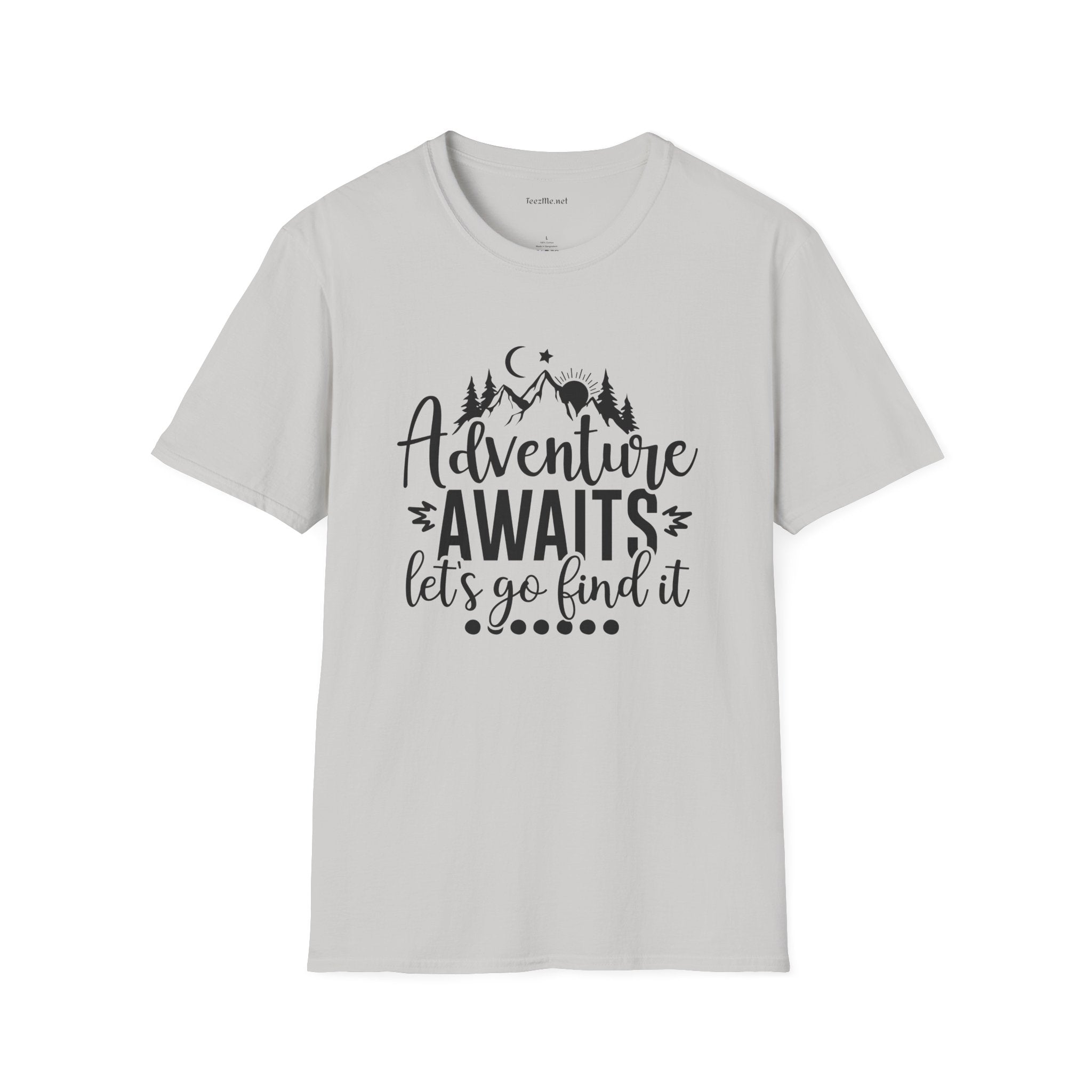 Adventure Awaits Unisex Softstyle T-Shirt 100% Cotton Graphic