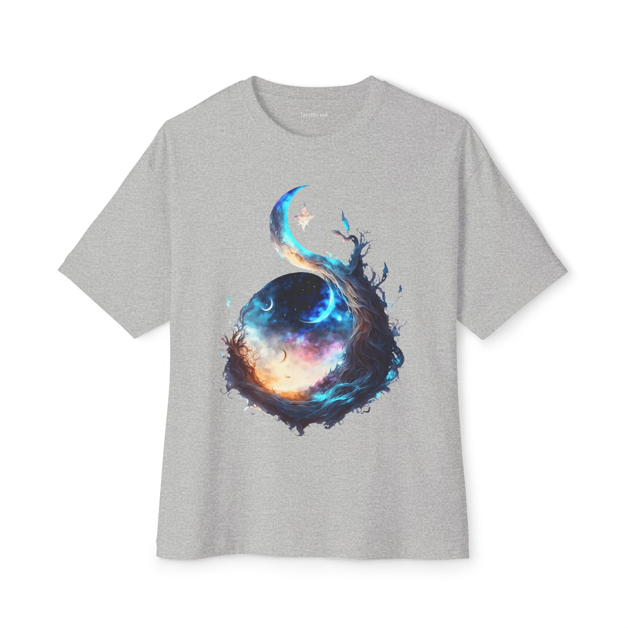Yang Tree and Moon - Unisex Oversized Boxy Tee