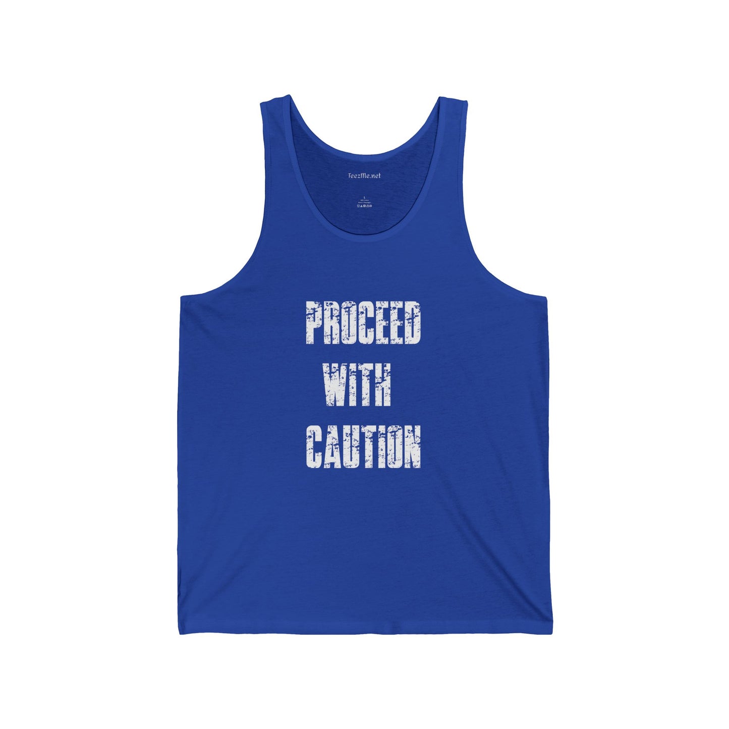 Proceed With Caution Unisex Jersey Tank
