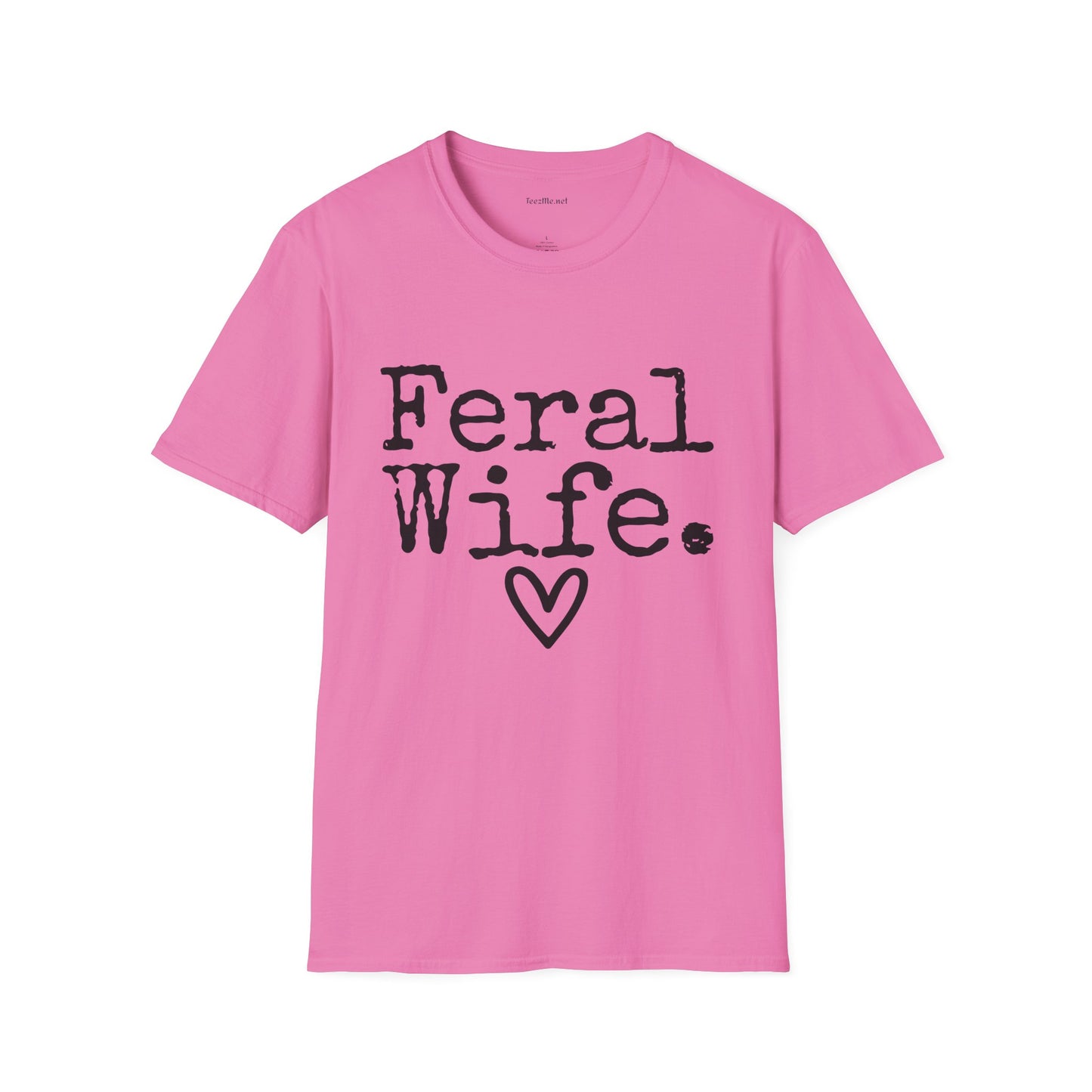 Feral Wife (black) Unisex Softstyle T-Shirt 100% Cotton Graphic