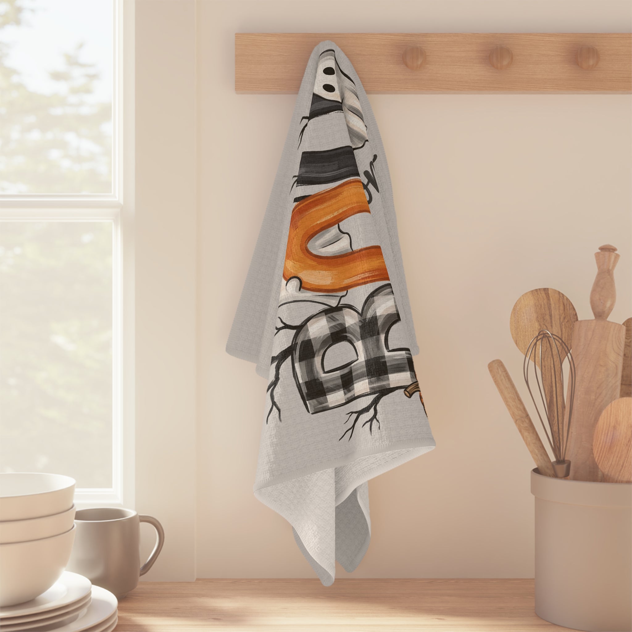 Tea Towel - "BOO Spooky Season" Halloween Microfiber Kitchen Towel