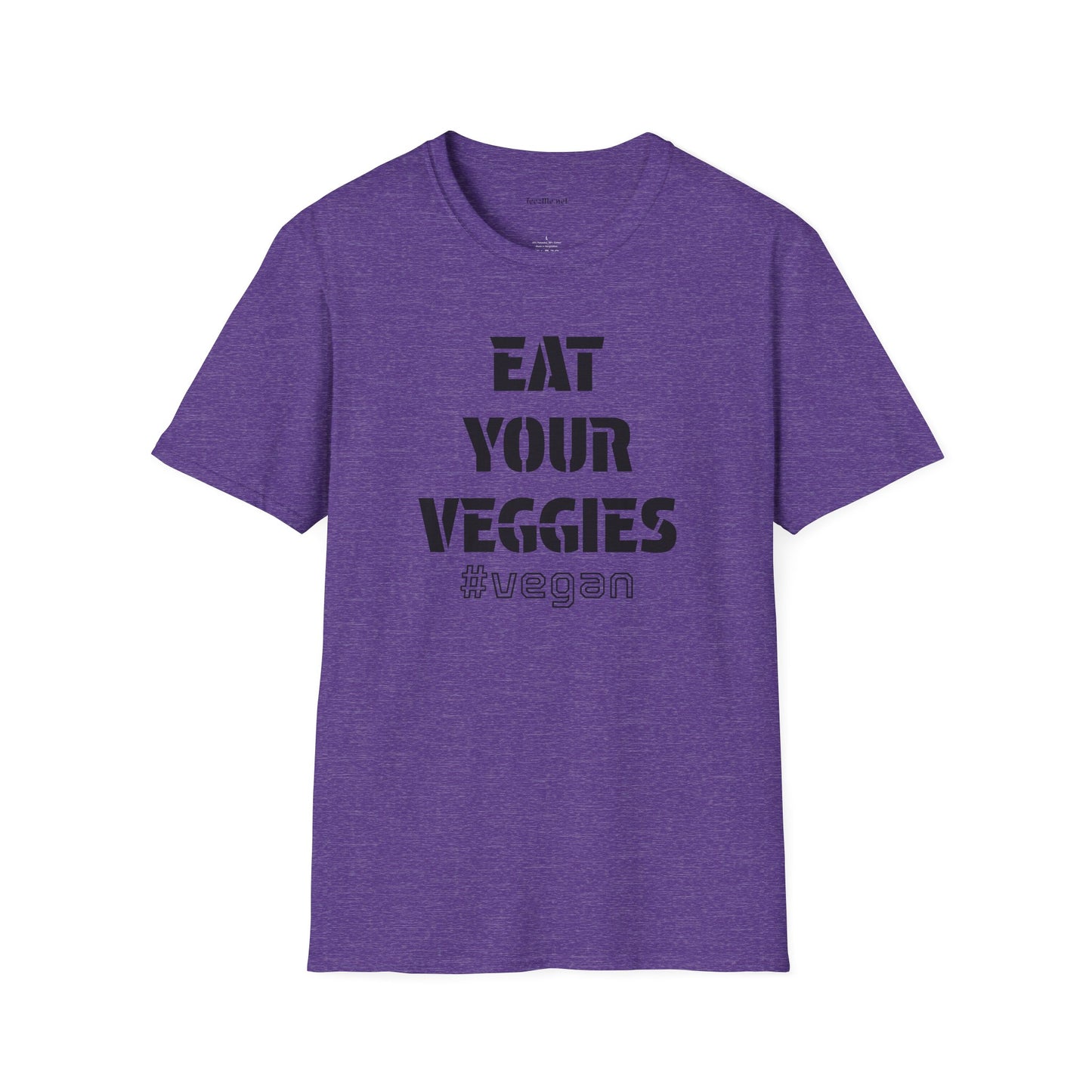 Eat Your Veggies #vegan Unisex Softstyle T-Shirt 100% Cotton Graphic