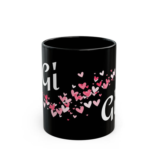 GiGi with hearts - Black Mug (11oz, 15oz) #Coffee #Tea