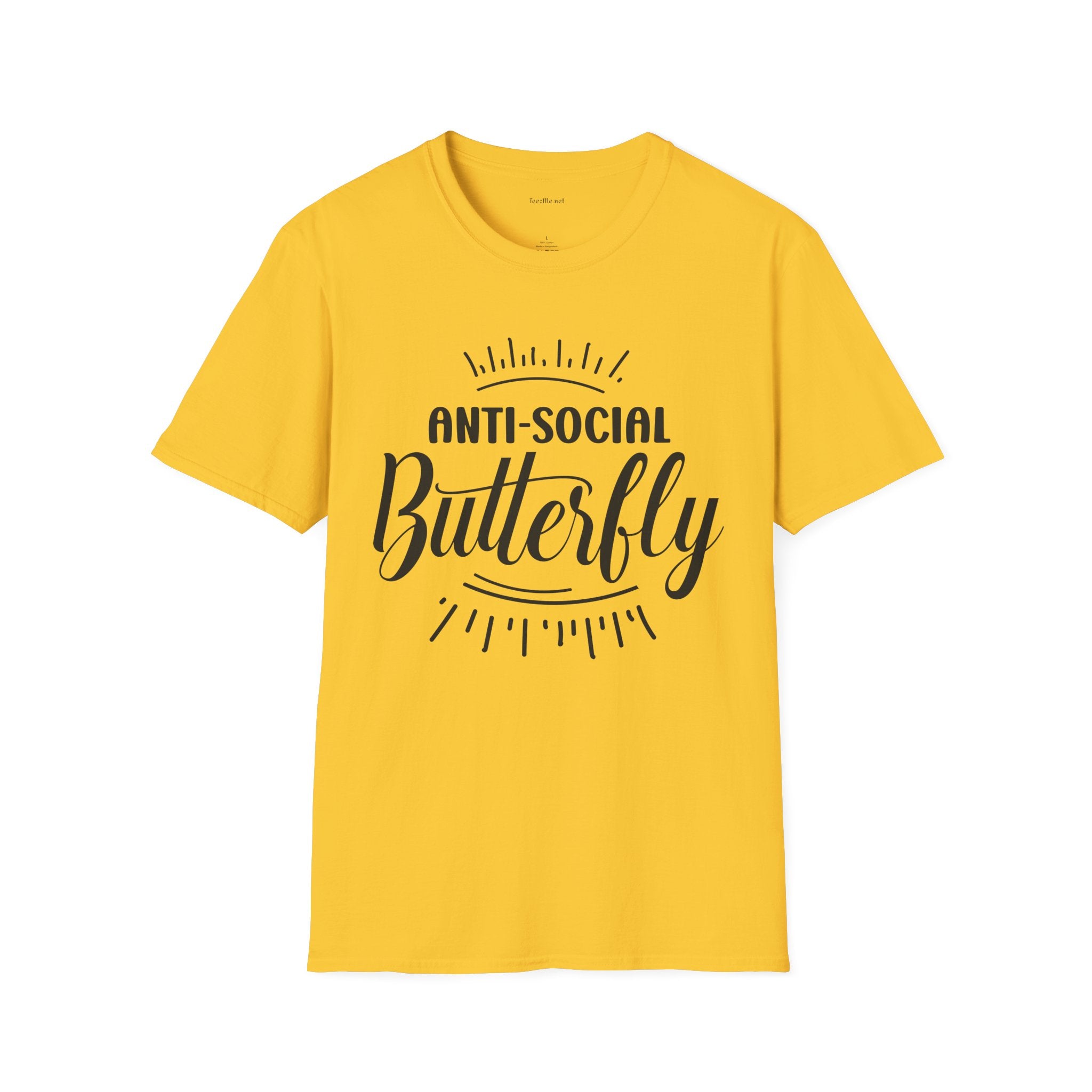 Anti-social Butterfly - Unisex Softstyle T-Shirt 100% Cotton Graphic