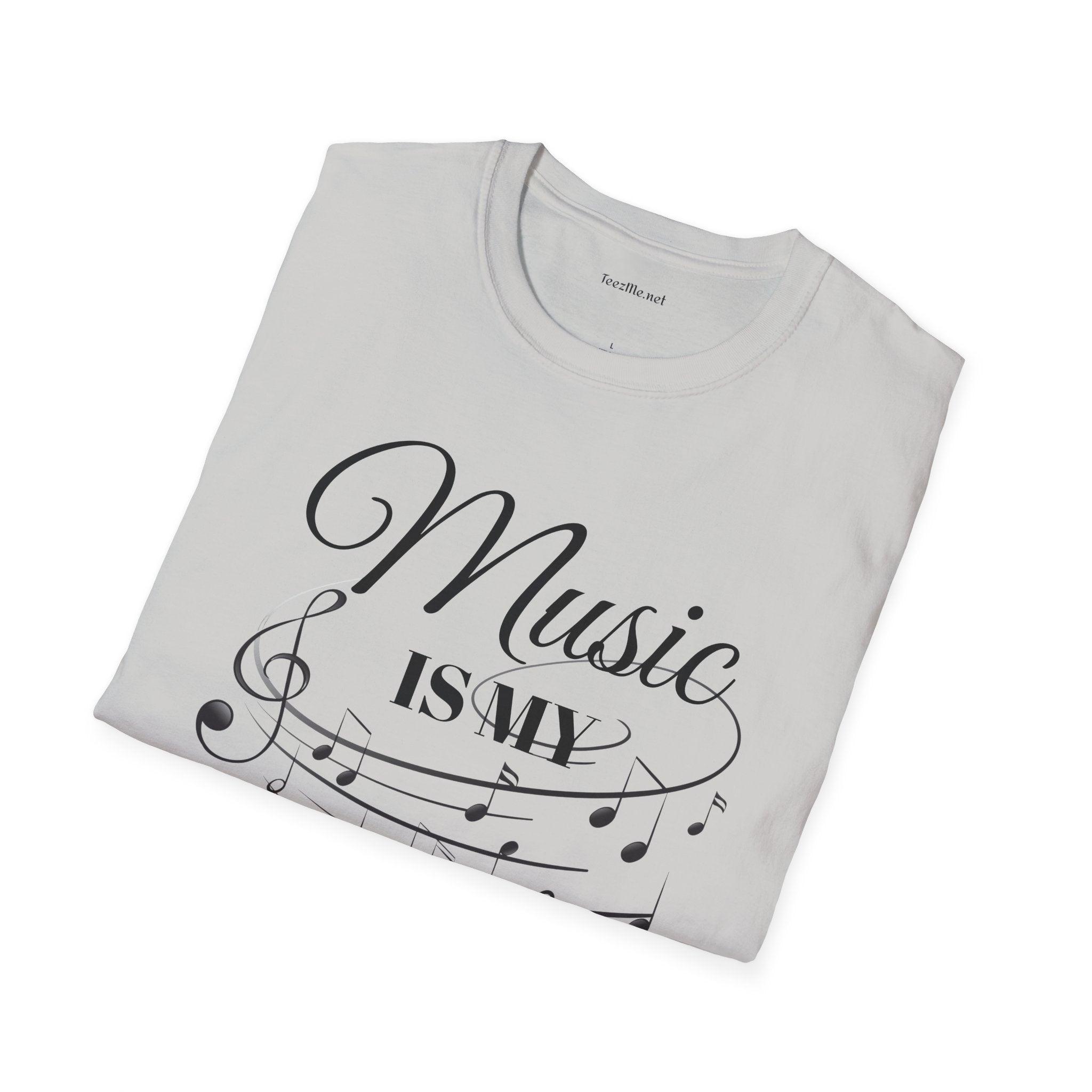 Music is my Therapy Unisex Softstyle T-Shirt 100% Cotton Graphic