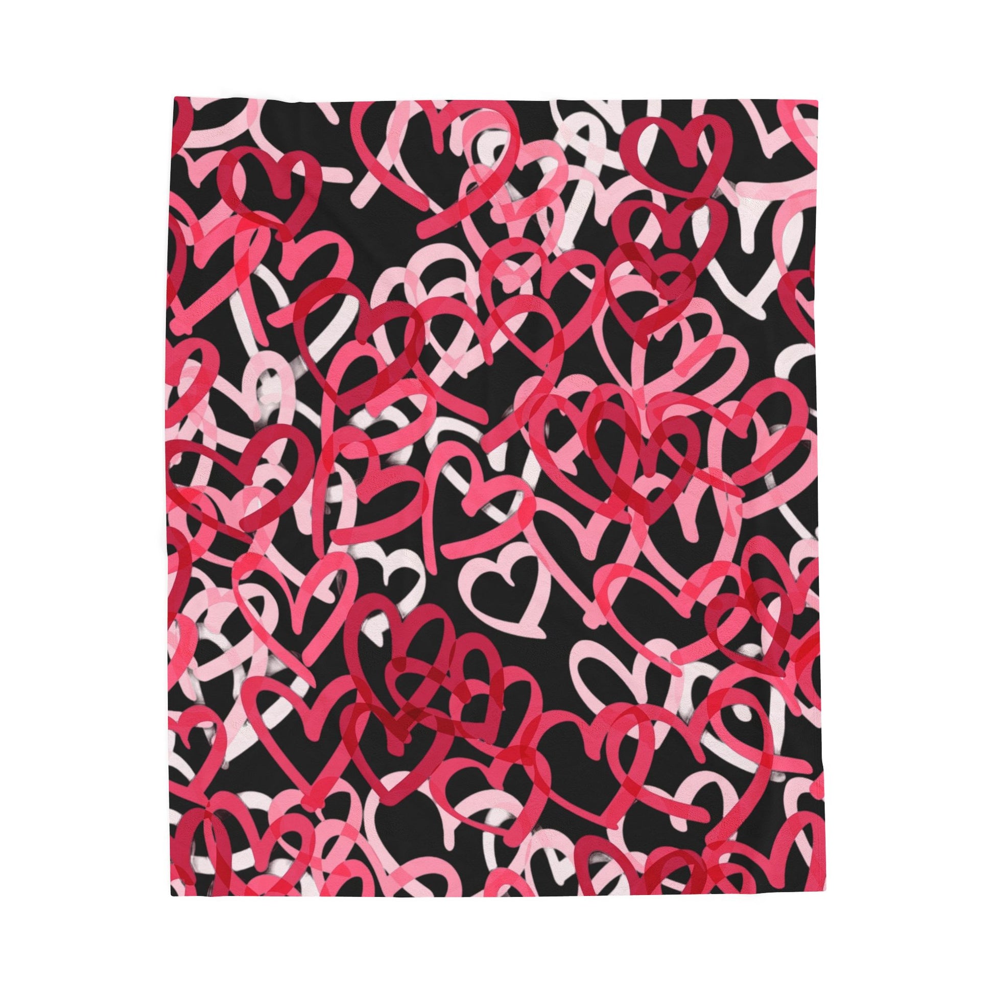 Hearts for Her Velveteen Plush Blanket