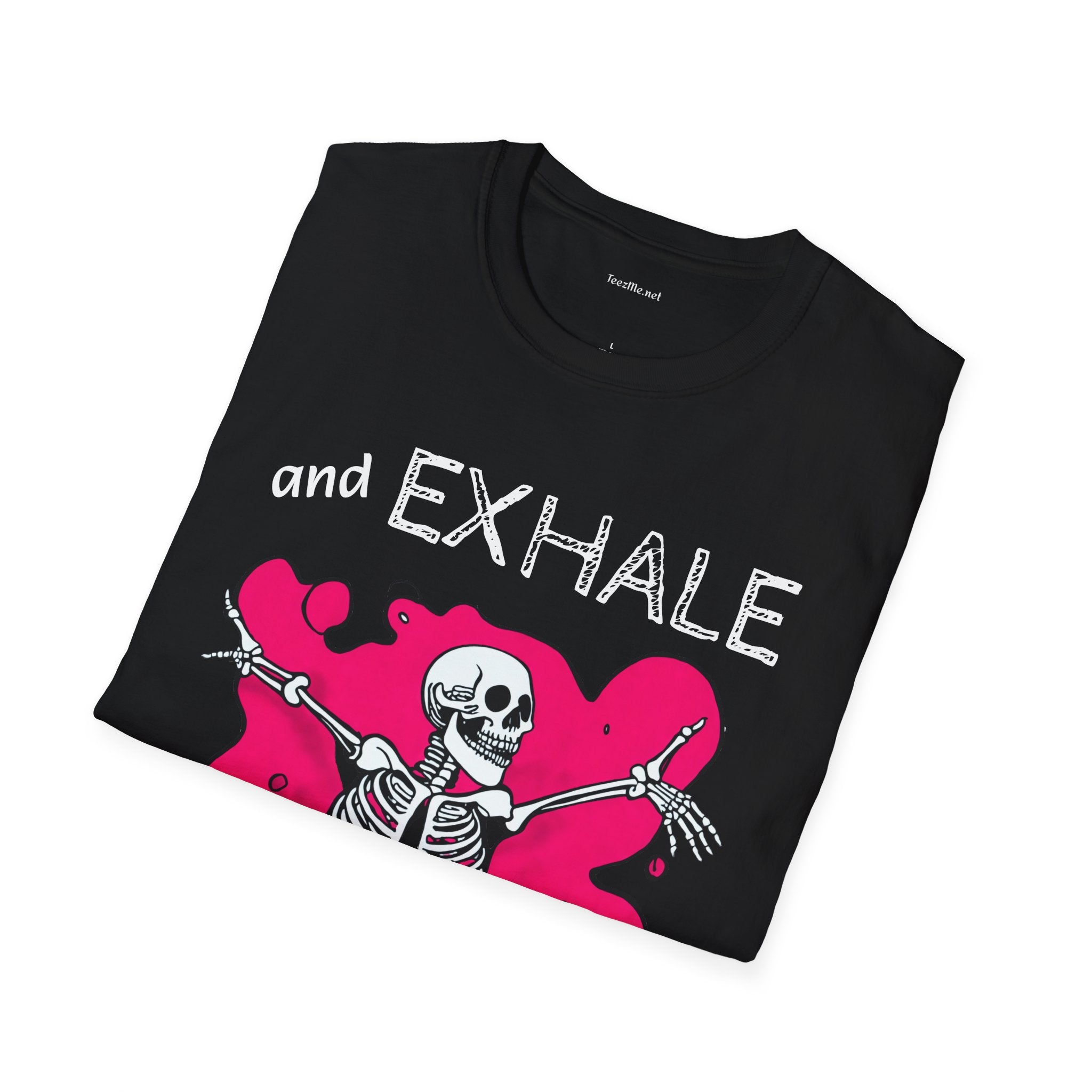 and EXHALE Unisex Softstyle T-Shirt 100% Cotton Graphic
