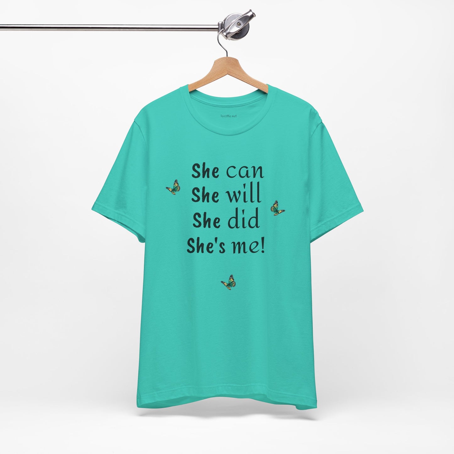 She can - will - did - Unisex Jersey Short Sleeve Tee