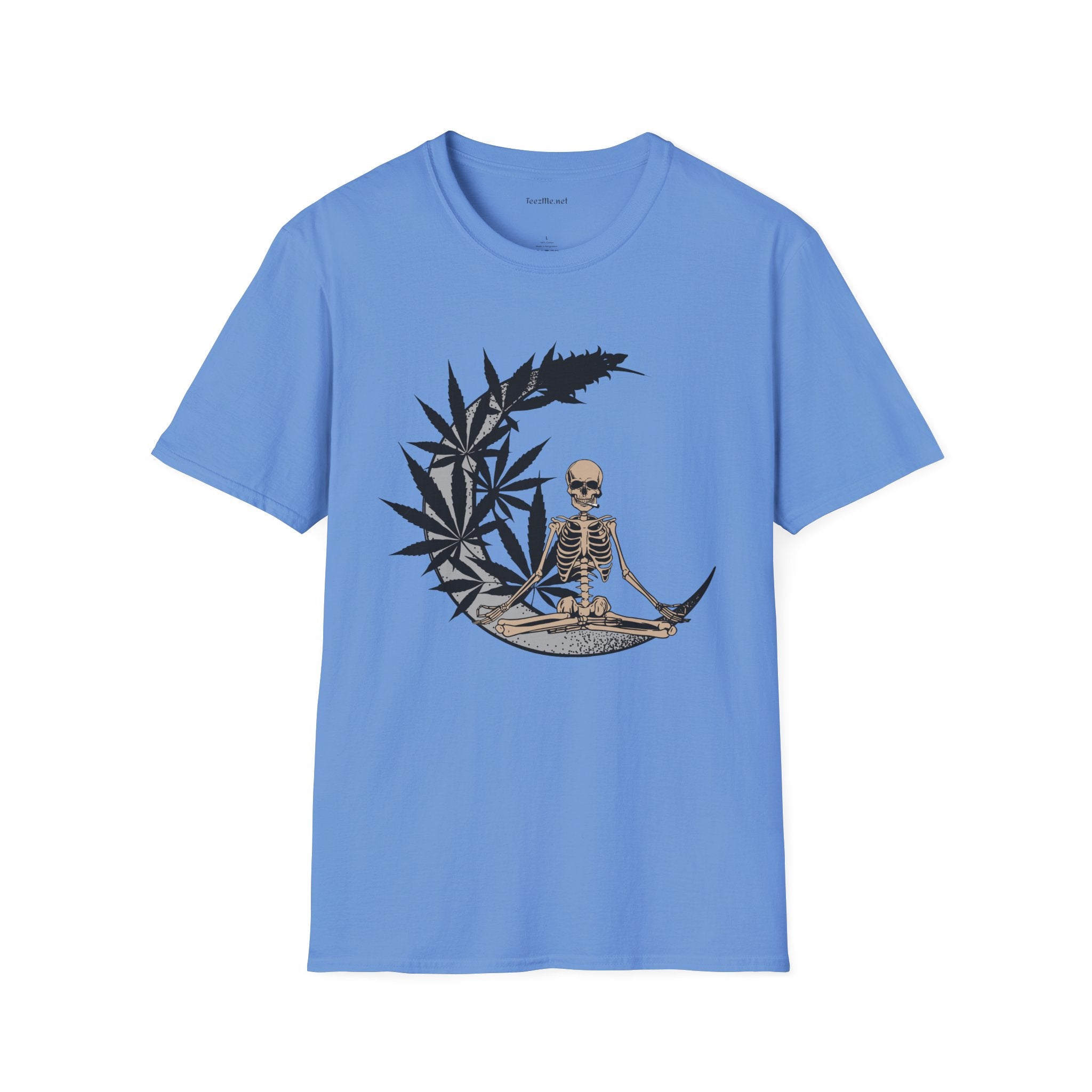 Smoking Skeleton - Unisex Softstyle T-Shirt 100% Cotton Graphic