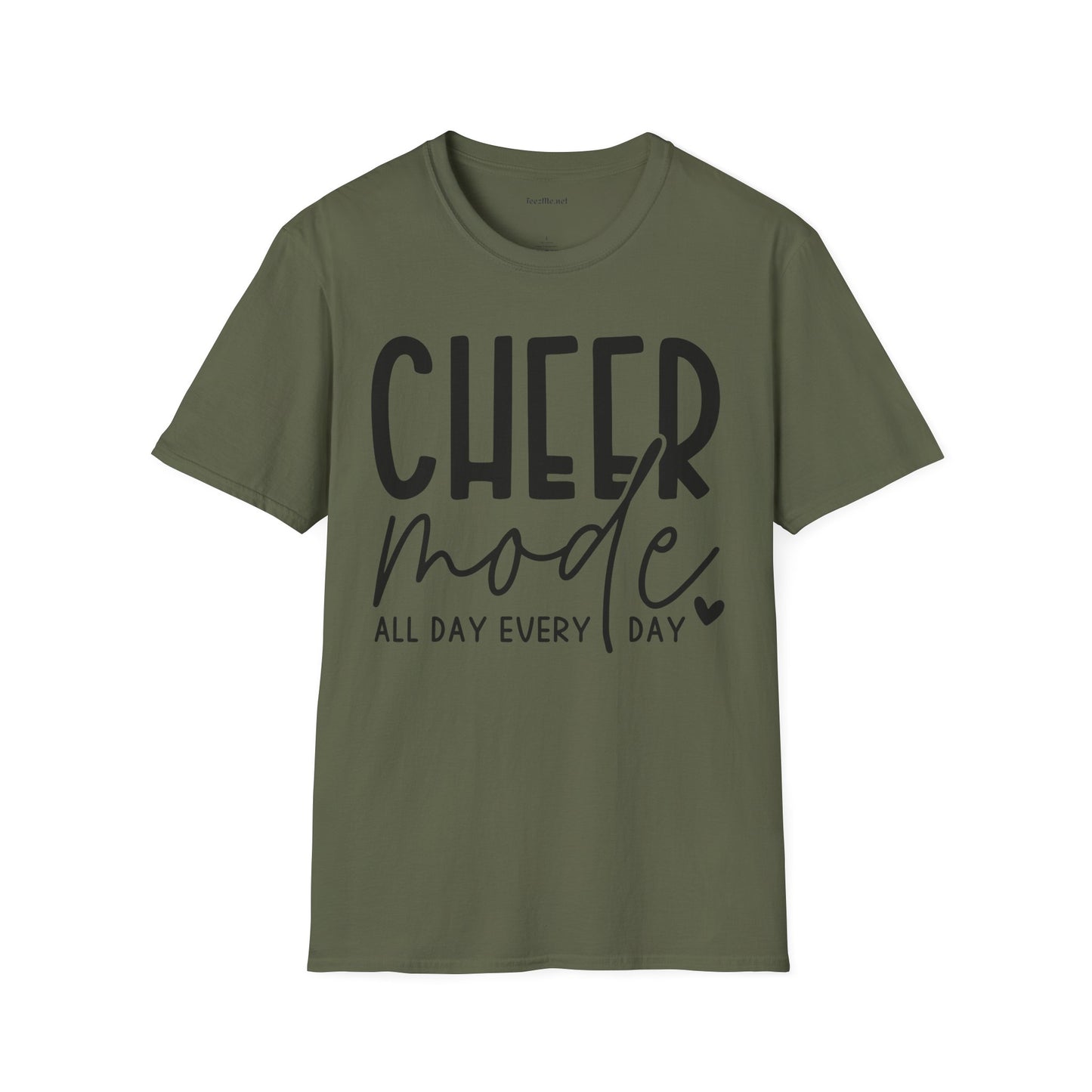 Cheer Mode All Day Unisex Soft Style T-Shirt 100% Cotton Graphic