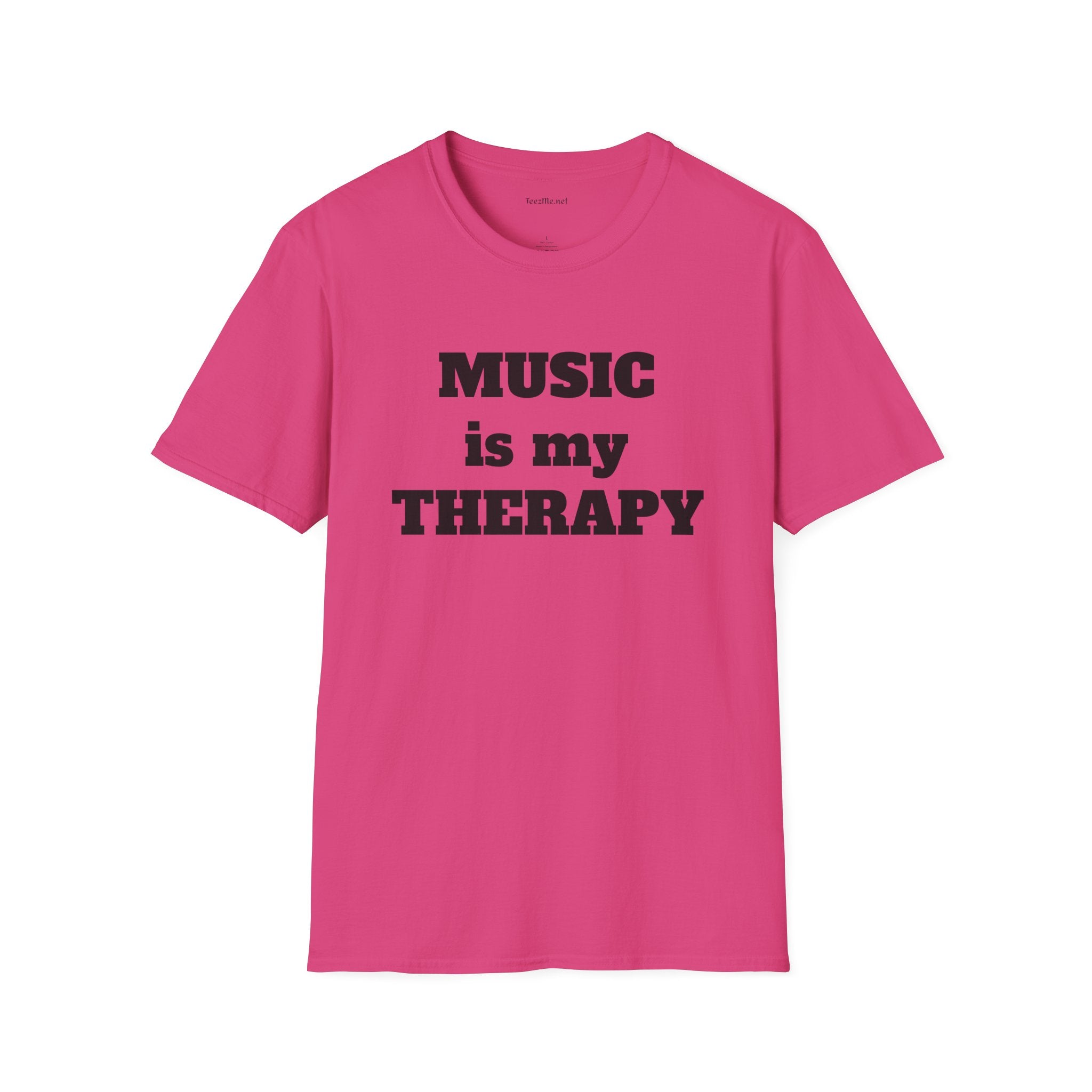 Music is my Therapy Unisex Softstyle T-Shirt 100% Cotton Graphic