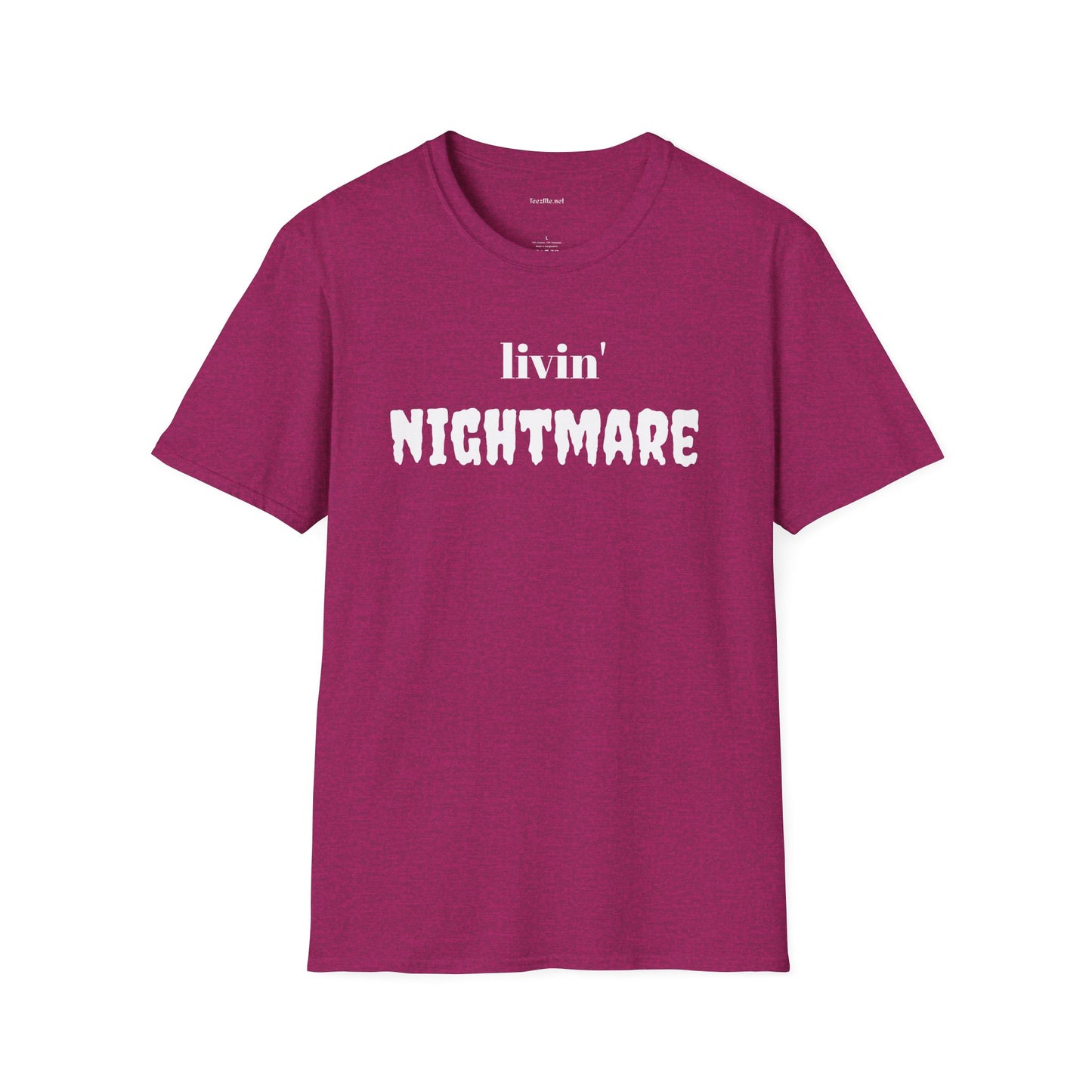 livin' NIGHTMARE - Unisex Softstyle T-Shirt 100% Cotton Graphic