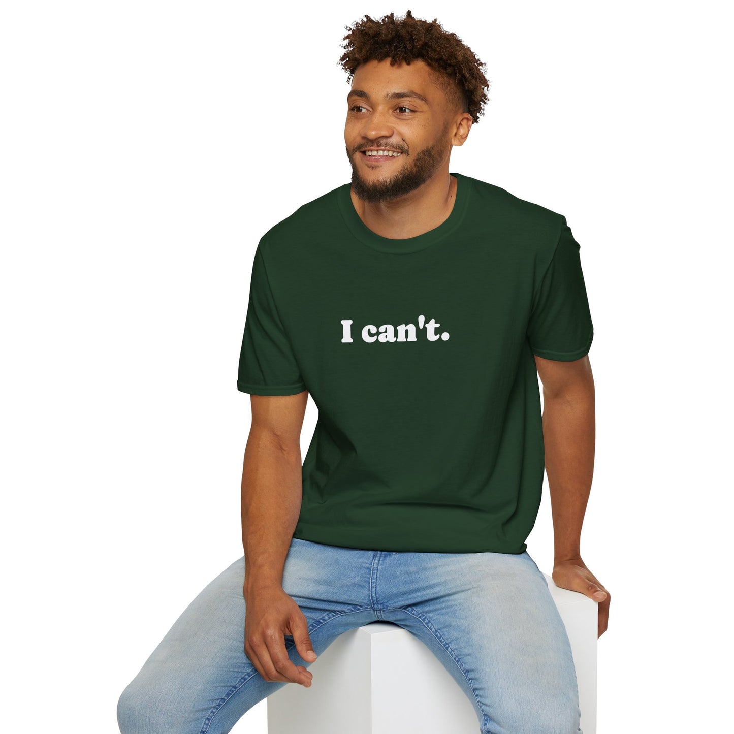 I can't - Unisex Softstyle T-Shirt 100% Cotton Graphic