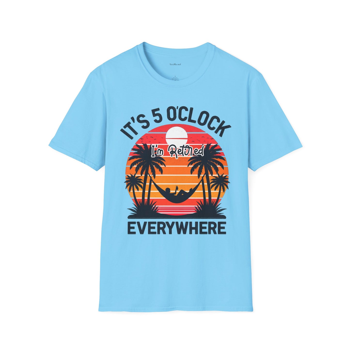 Retired - It's 5 - Unisex Softstyle T-Shirt 100% Cotton Graphic