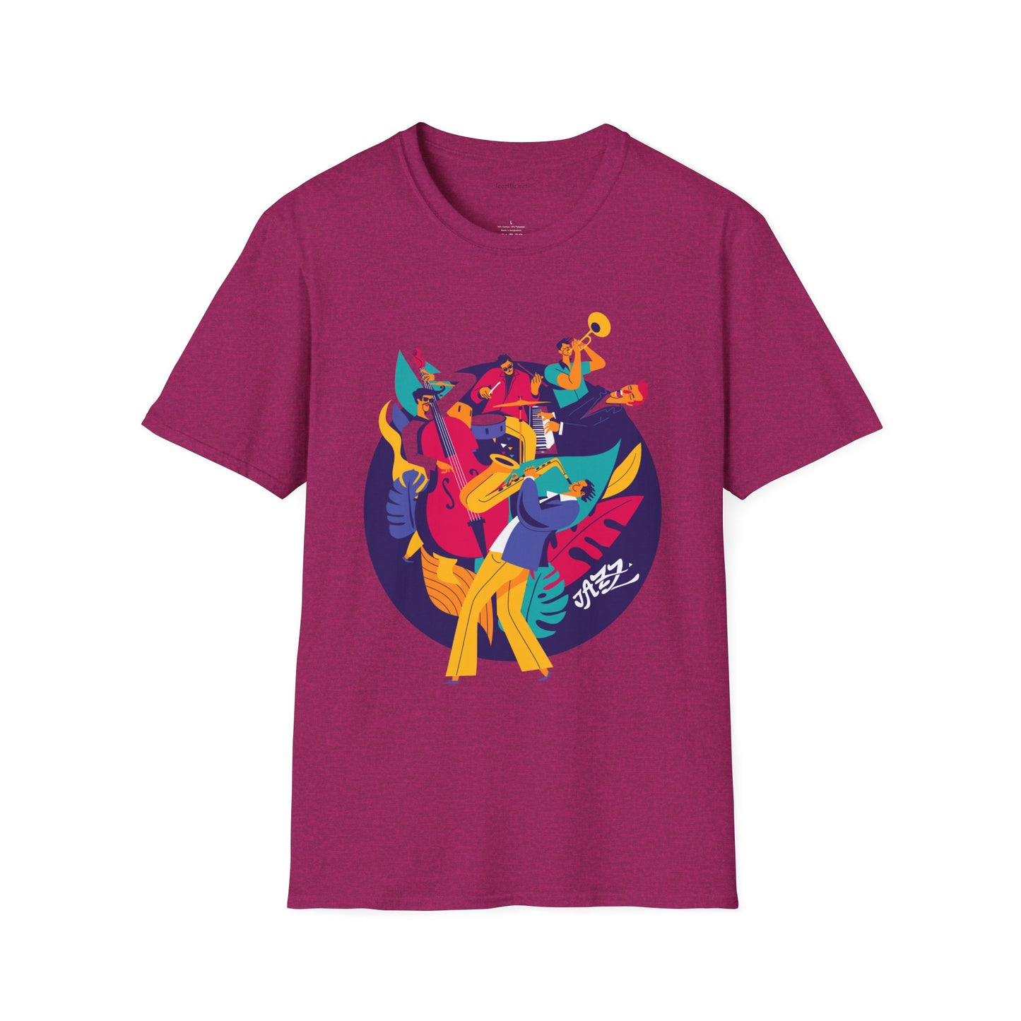 Jazz Music Unisex Softstyle T-Shirt 100% Cotton Graphic