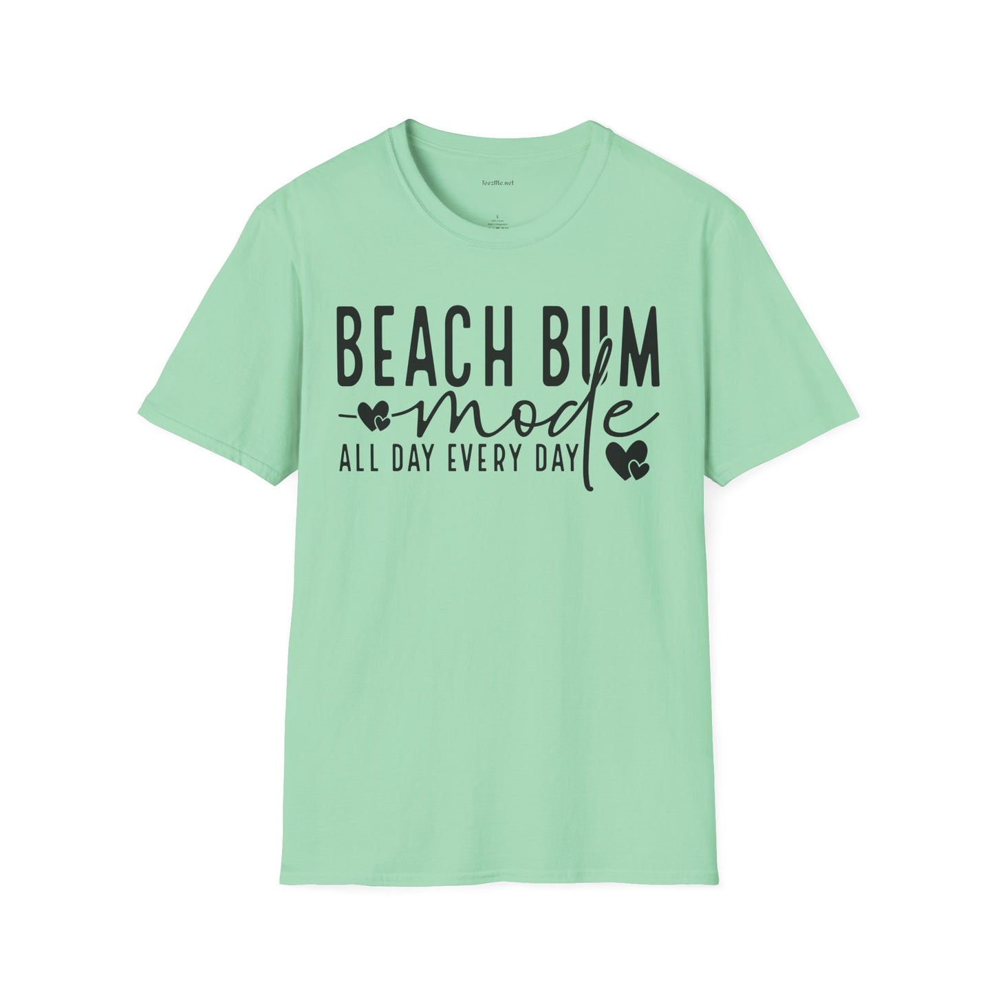 Beach Bum - Unisex Softstyle T-Shirt 100% Cotton Graphic