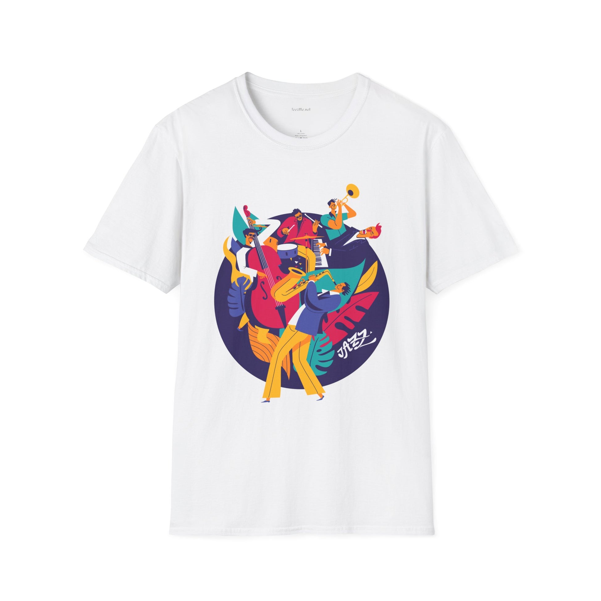 Jazz Music Unisex Softstyle T-Shirt 100% Cotton Graphic