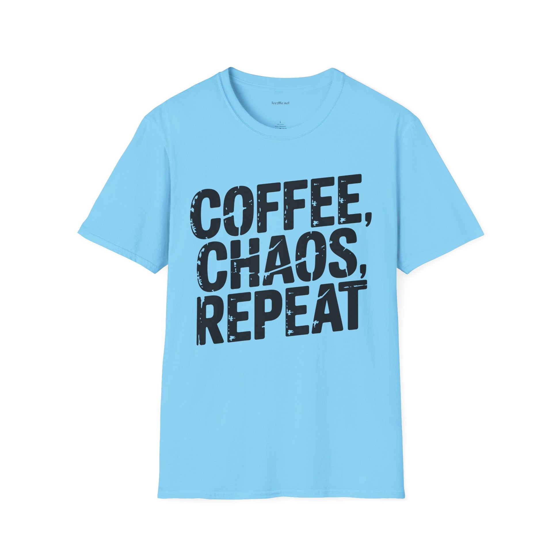 Coffee, Chaos, Repeat T-Shirt — Funny Morning Routine Graphic Tee