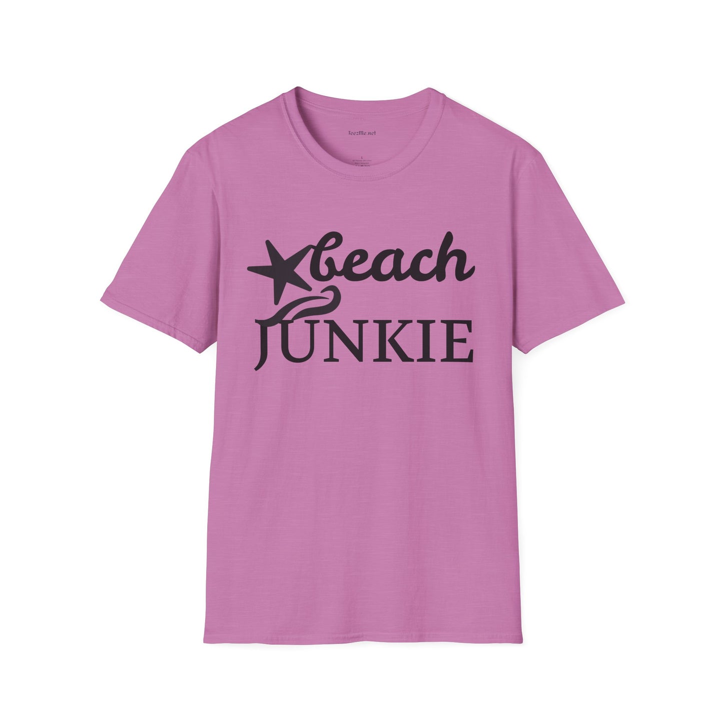 Beach Junkie with Starfish Unisex Softstyle T-Shirt 100% Cotton Graphic