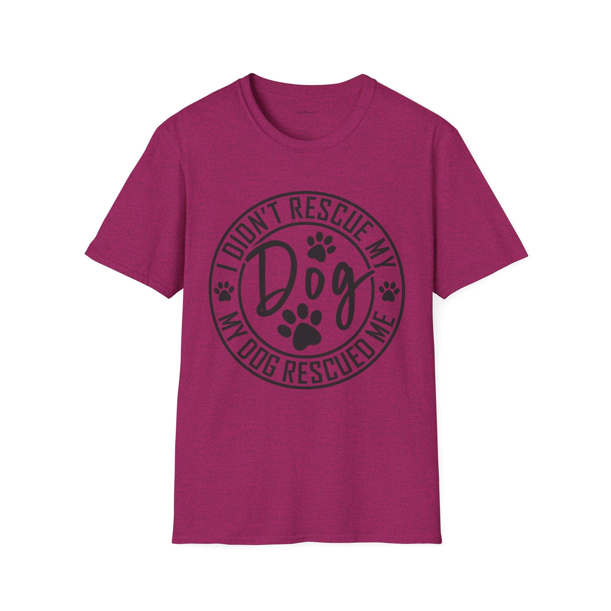 Rescue Dog T-Shirt – "I Didn't Rescue My Dog, My Dog Rescued Me" Paw Print Tee