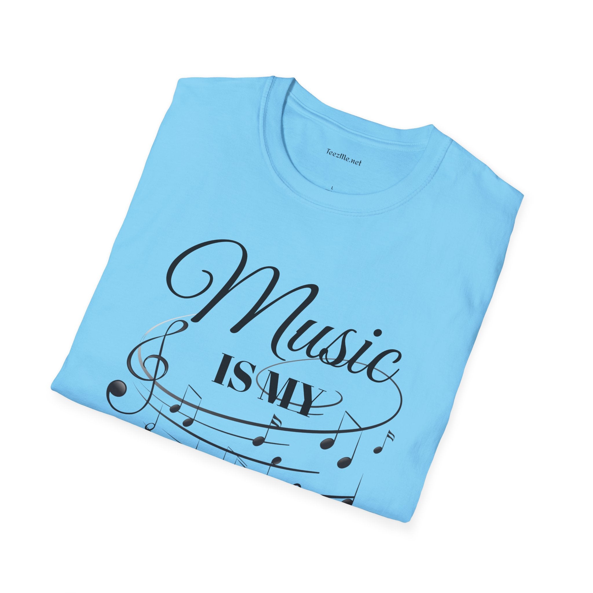 Music is my Therapy Unisex Softstyle T-Shirt 100% Cotton Graphic