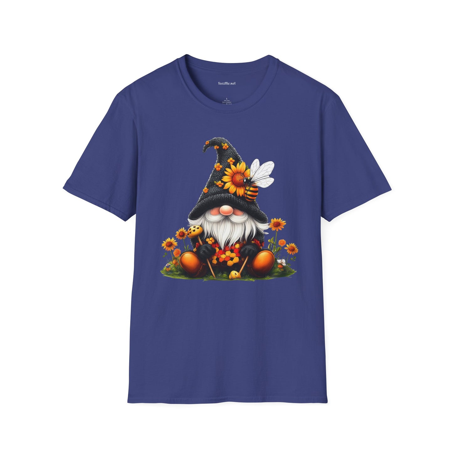 Honey Bee Gnome 03 Unisex Softstyle T-Shirt 100% Cotton Graphic