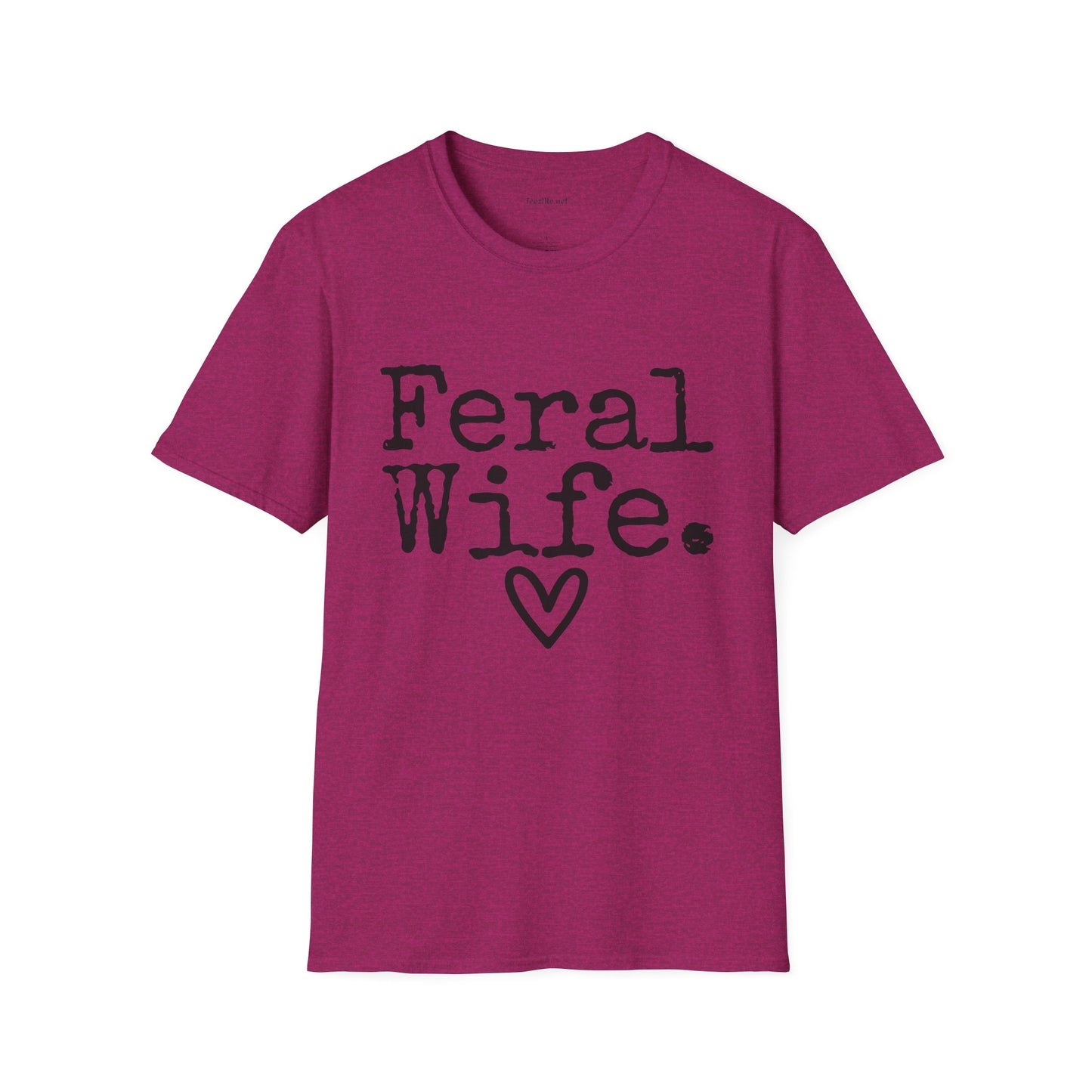 Feral Wife (black) Unisex Softstyle T-Shirt 100% Cotton Graphic