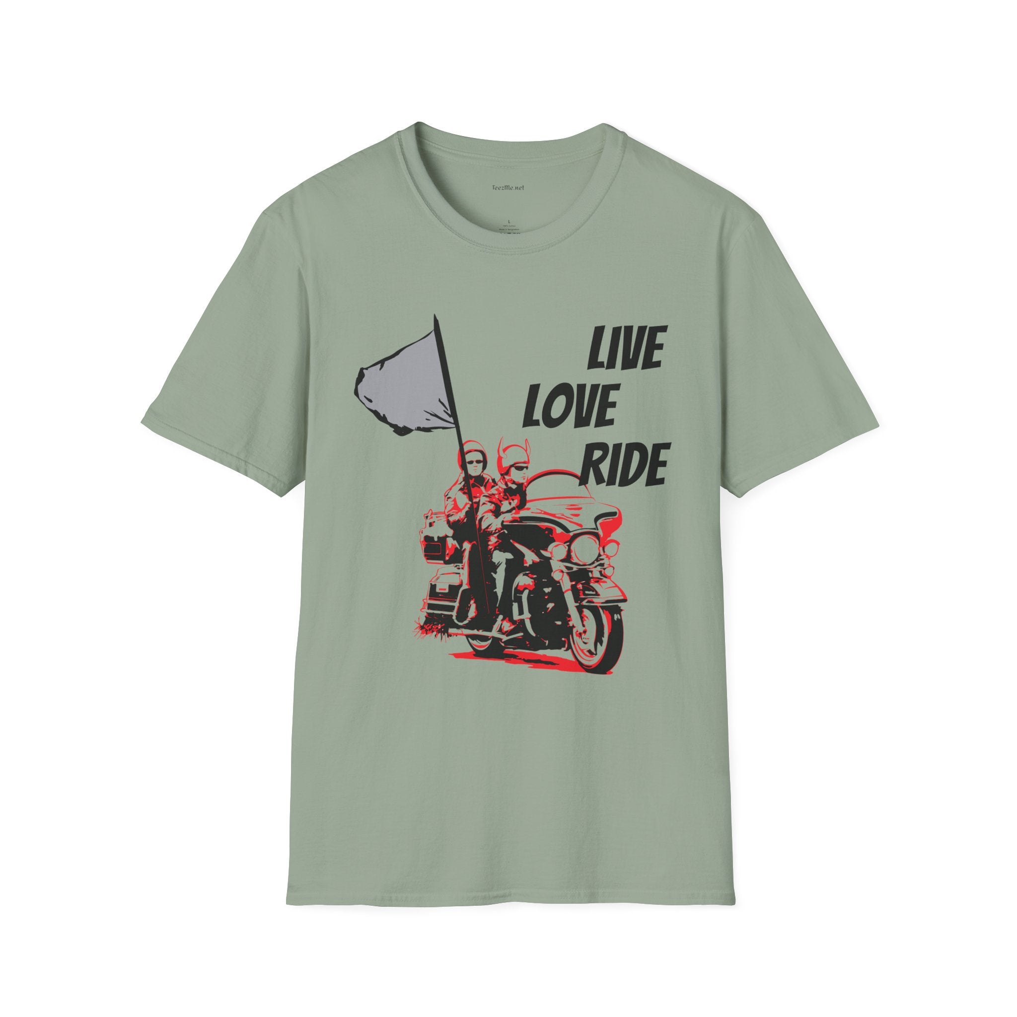 Live Love Ride - Unisex Softstyle T-Shirt 100% Cotton Graphic Motorcycle Harley