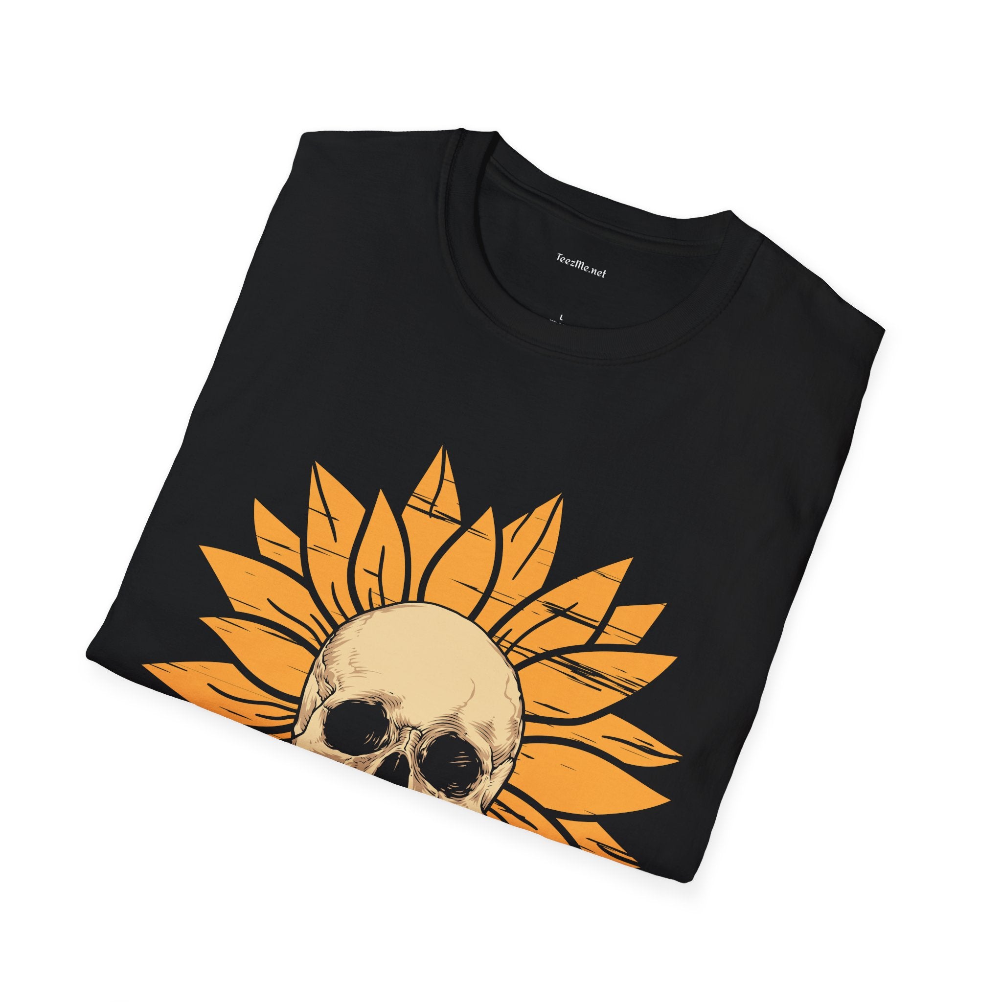Skull Sunflower T-Shirt — Edgy Floral Graphic Tee