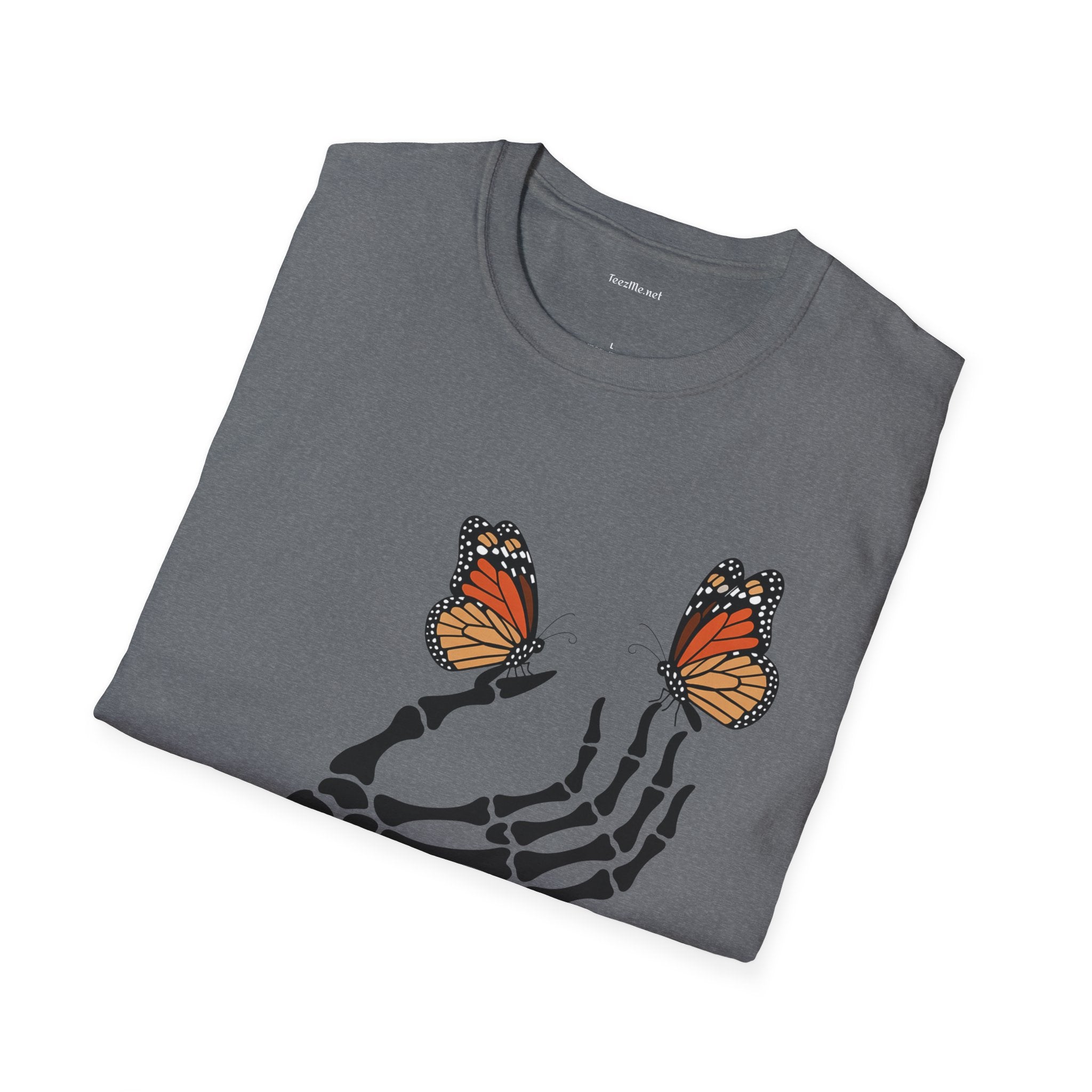 Hand with Butterfly - Unisex Softstyle T-Shirt 100% Cotton Graphic