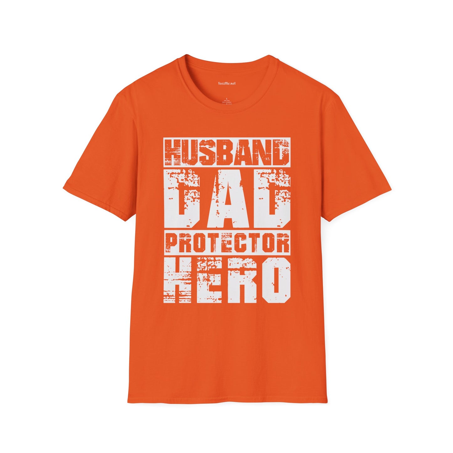 Husband Dad Protector Hero Unisex Soft Style T-Shirt 100% Cotton Graphic