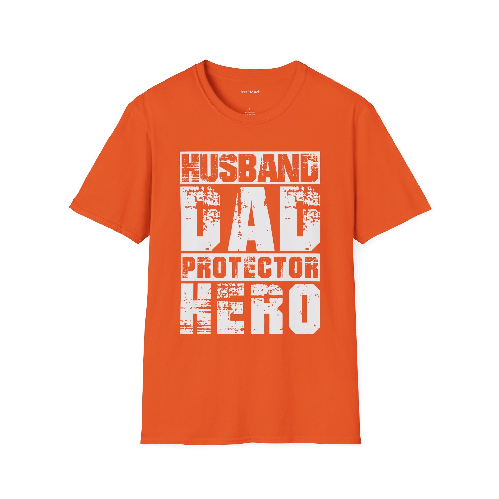 Husband Dad Protector Hero Unisex Soft Style T-Shirt 100% Cotton Graphic