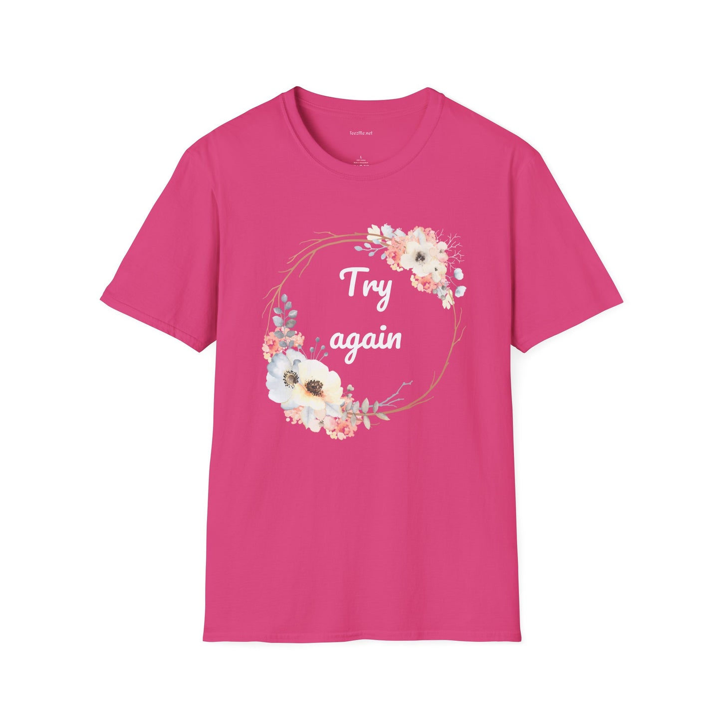 Try again - Unisex Softstyle T-Shirt 100% Cotton Graphic
