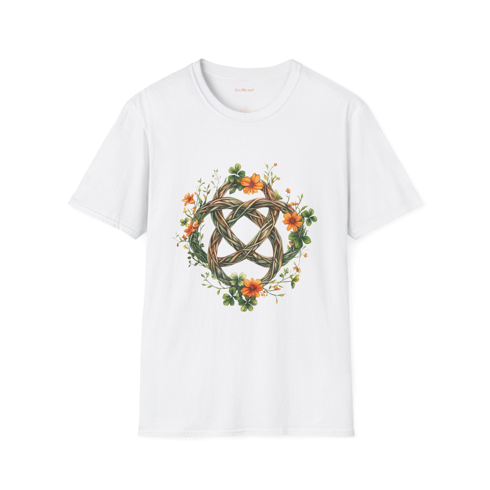 Floral Witches Knot Unisex SoftStyle T-Shirt 100% Cotton Graphic