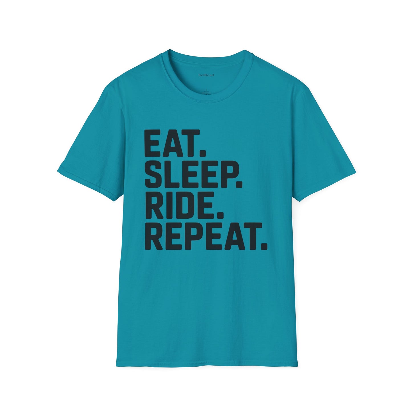 Eat Sleep Ride Repeat Unisex SoftStyle T-Shirt 100% Cotton Graphic