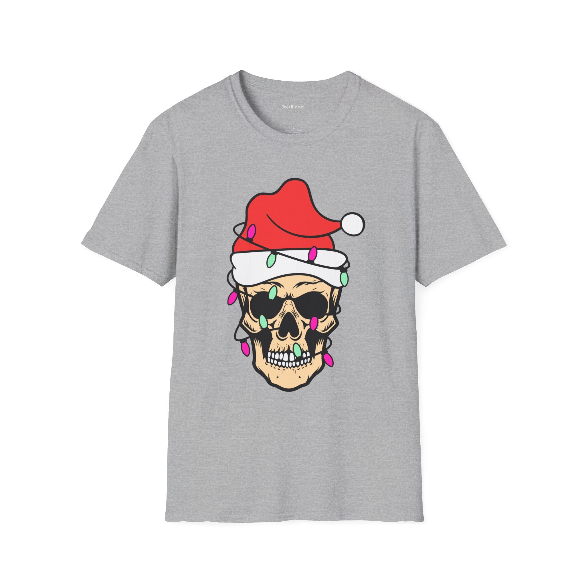 Skeleton Santa Unisex Softstyle T-Shirt 100% Cotton Graphic