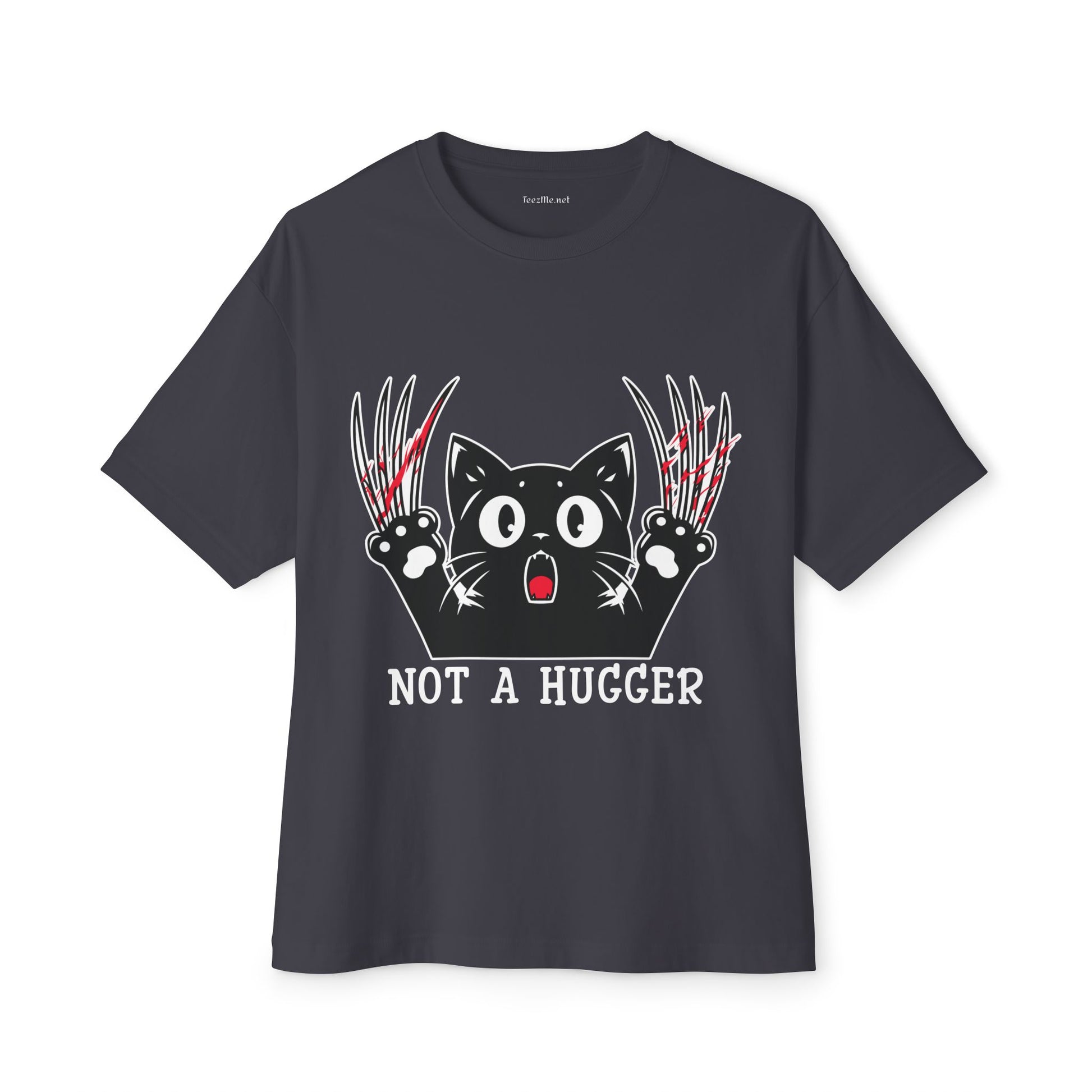 Not a Hugger Cat Tee — Funny Goth Black Cat Graphic T-Shirt