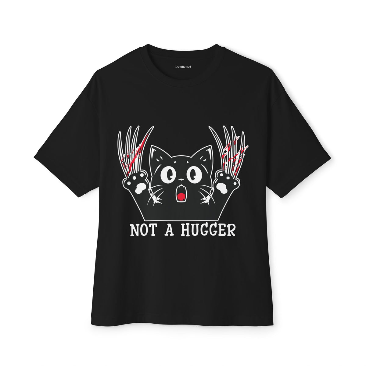 Not a Hugger Cat Tee — Funny Goth Black Cat Graphic T-Shirt