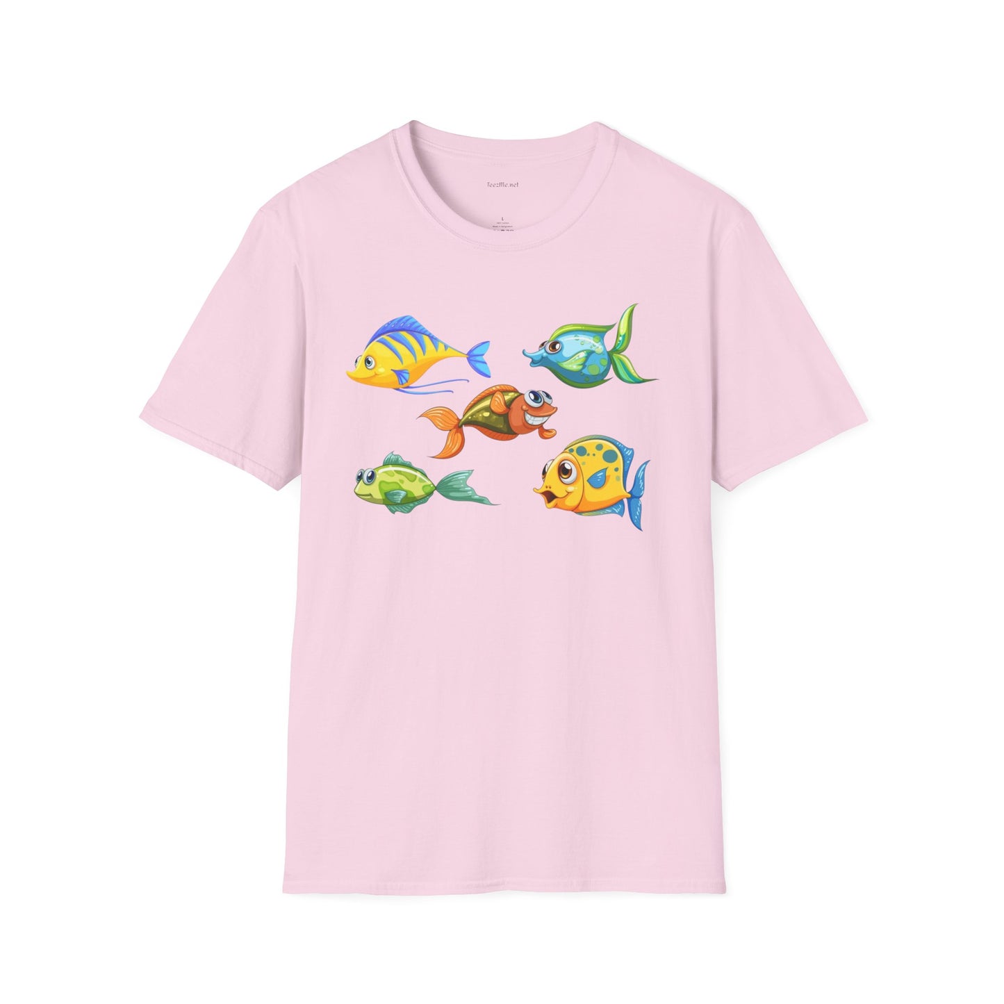 Fish (illustration) - Unisex Softstyle T-Shirt 100% Cotton Graphic