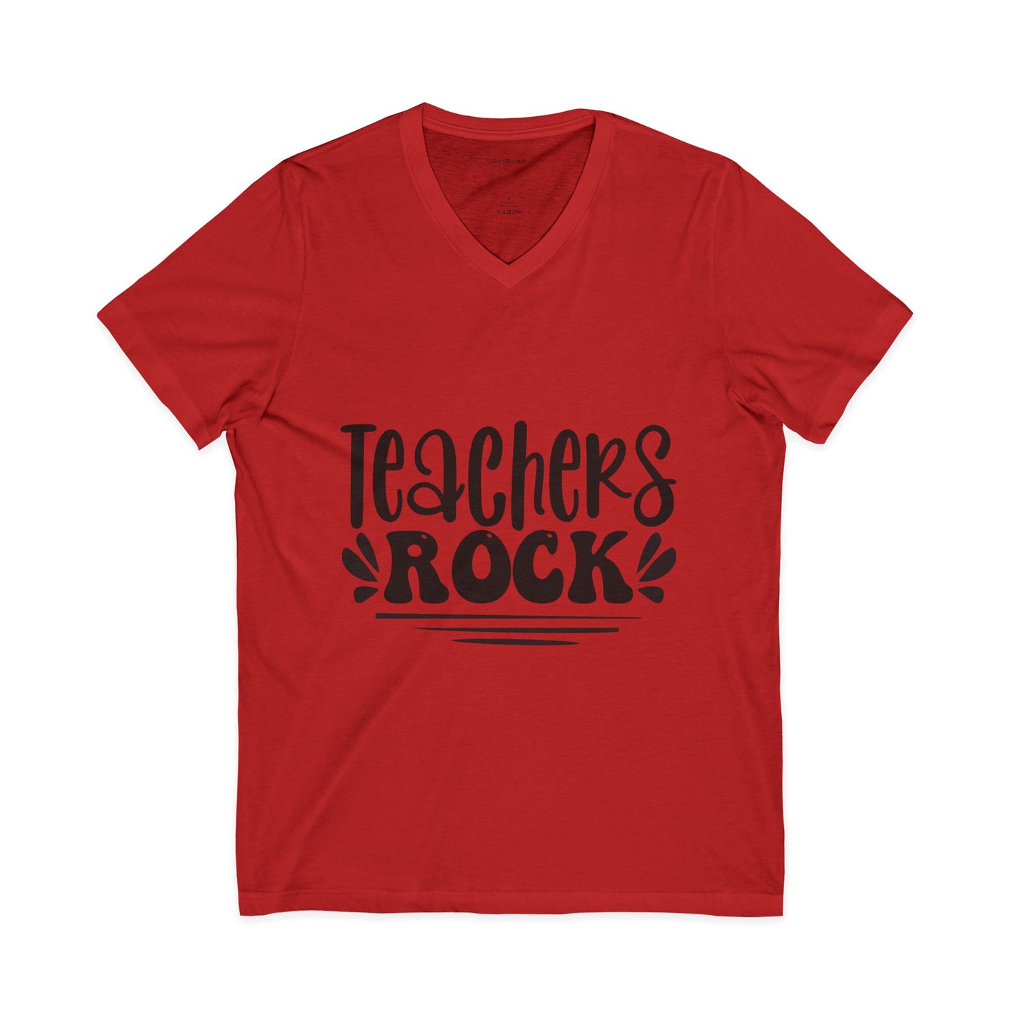 Teacher's Rock Unisex Jersey Short Sleeve V-Neck Tee
