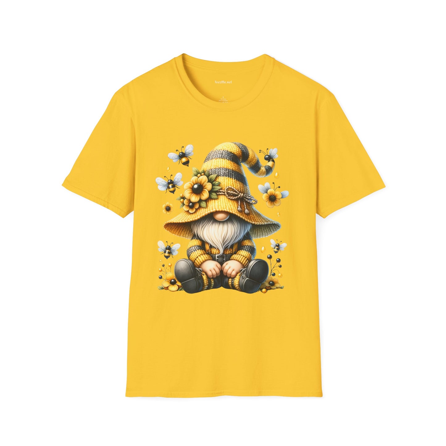 Honey Bee Gnome 41 Unisex Soft Style T-Shirt 100% Cotton Graphic