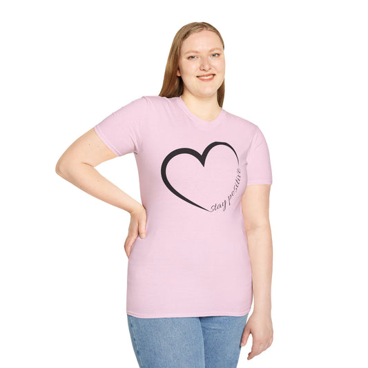 Stay Positive Unisex Softstyle T-Shirt 100% Cotton Graphic