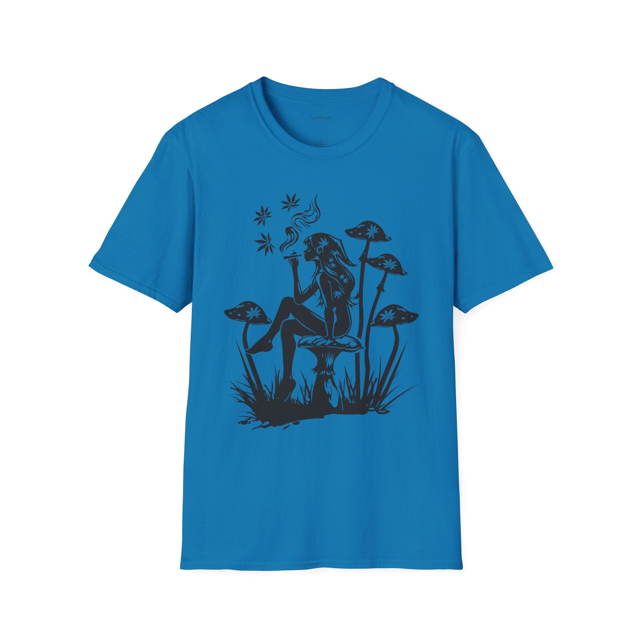 Fairy Smoking Weed Unisex Softstyle T-Shirt 100% Cotton Graphic