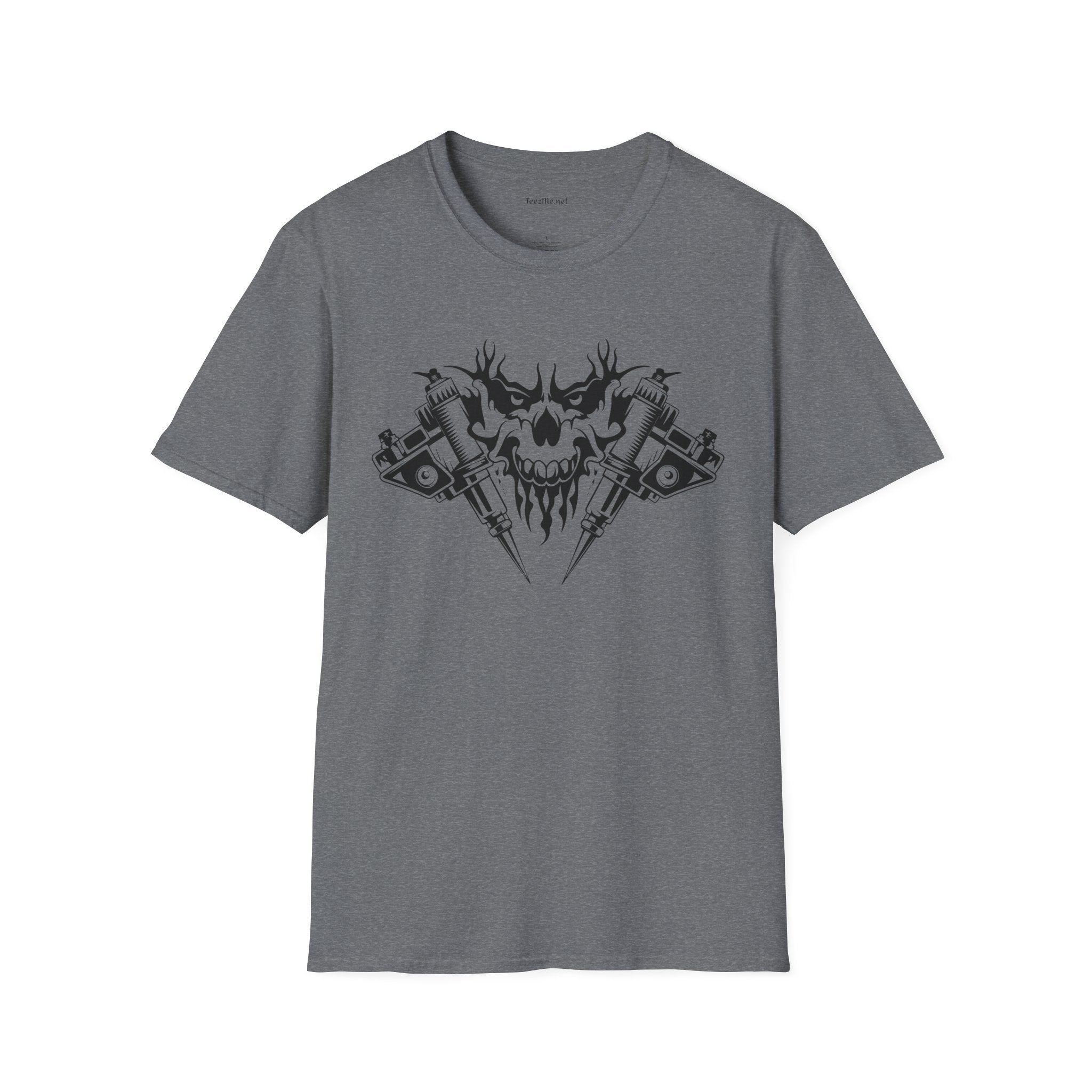 Crossed Tattoo Machine Unisex Soft Style T-Shirt 100% Cotton Graphic