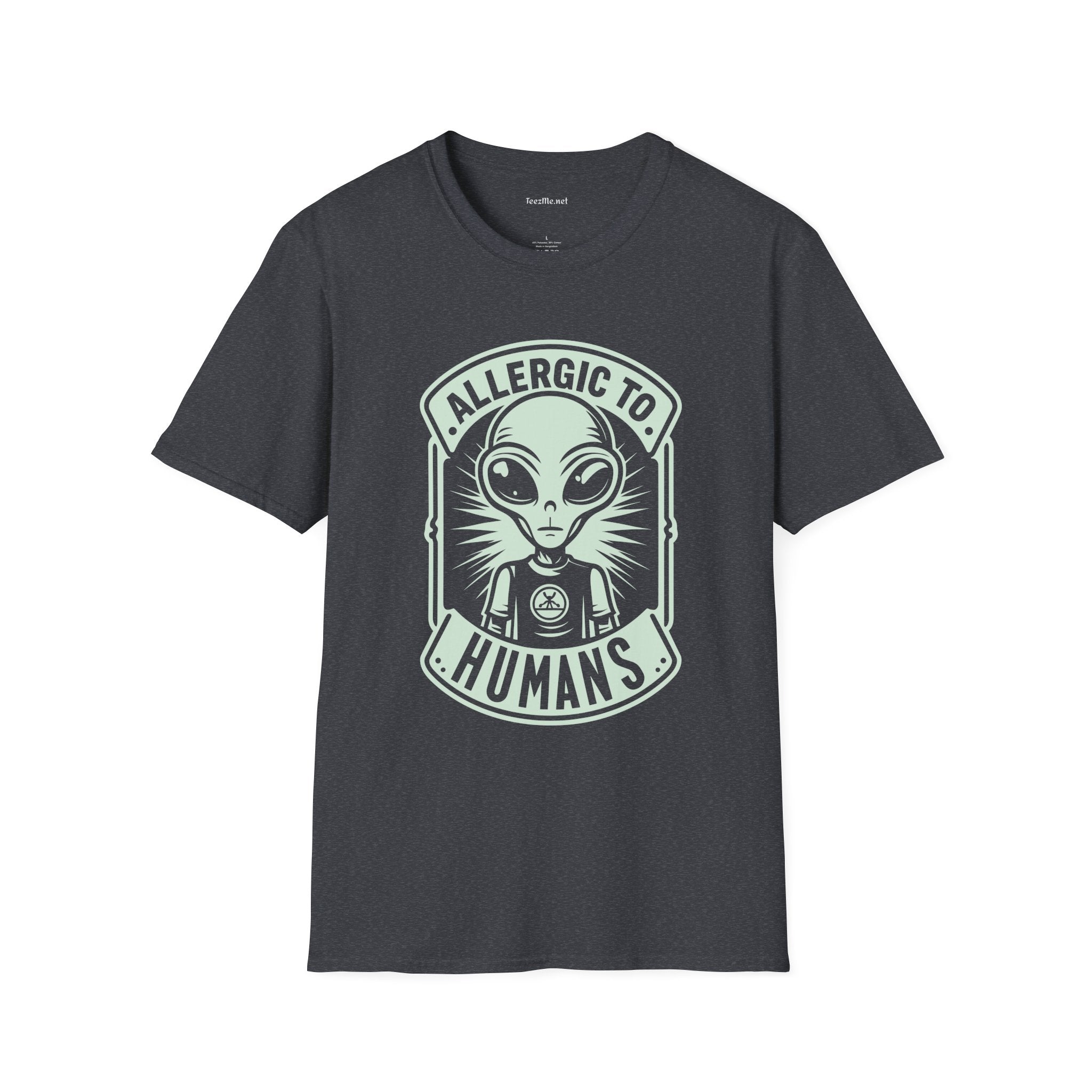 Allergic to Humans Unisex Softstyle T-Shirt 100% Cotton Graphic