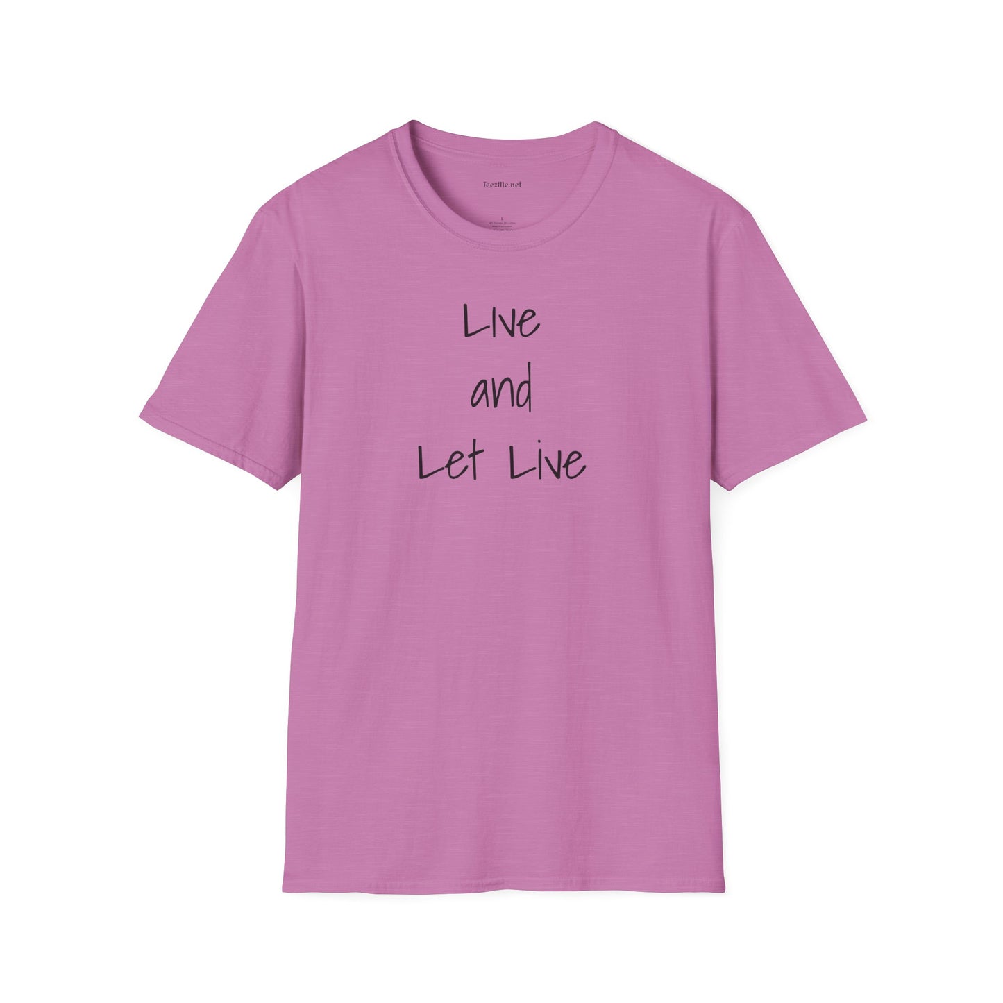 Live and Let Live - Unisex Softstyle T-Shirt 100% Cotton Graphic