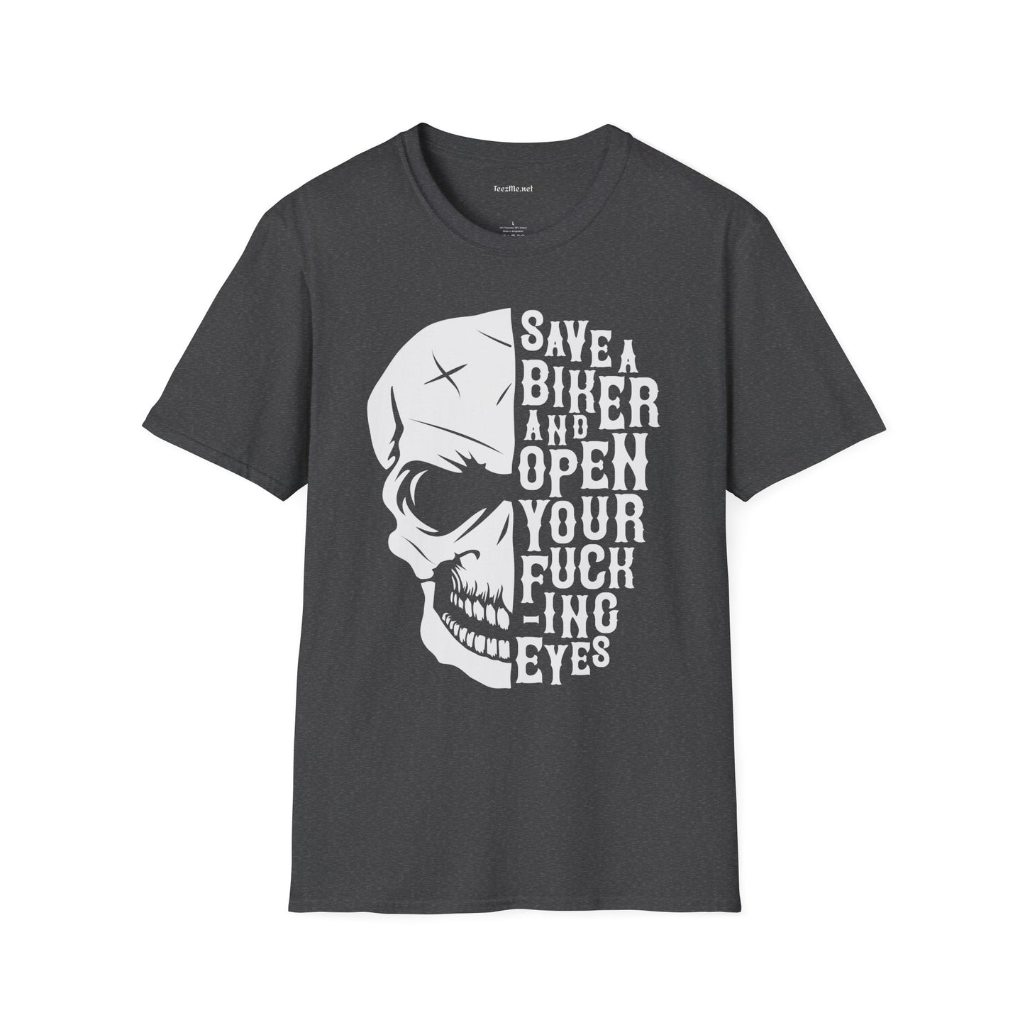 Save a Biker Unisex Softstyle T-Shirt 100% Cotton Graphic